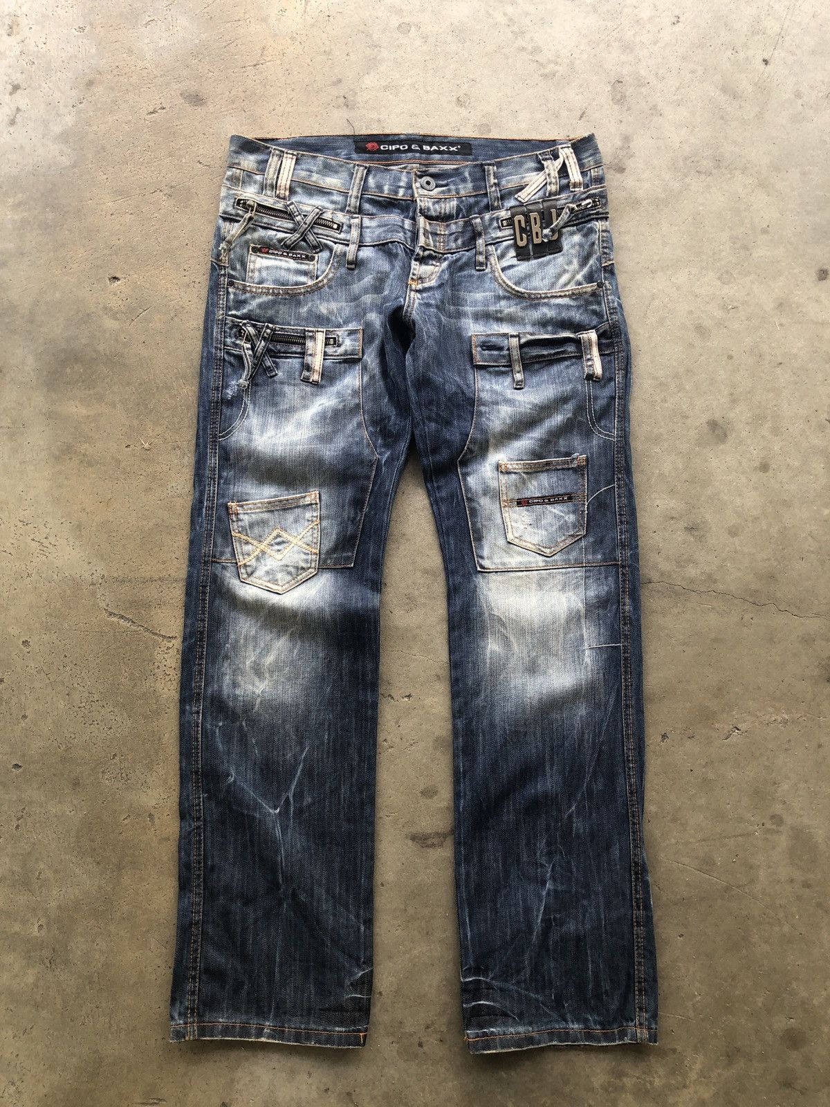 Designer × Japanese Brand CIPO AND BAXX DOUBLE WAIST DENIM JEANS Size US 36 / EU 52 - 1 Thumbnail