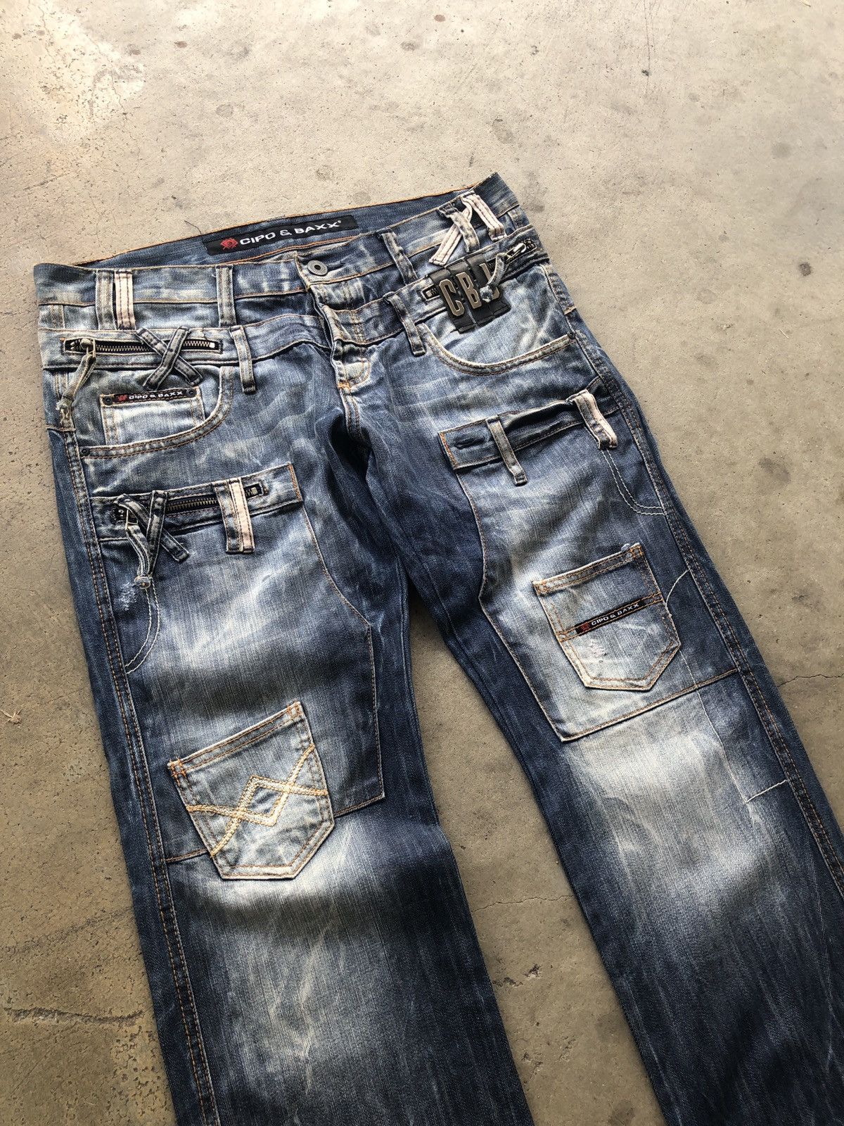 Designer × Japanese Brand CIPO AND BAXX DOUBLE WAIST DENIM JEANS Size US 36 / EU 52 - 2 Thumbnail