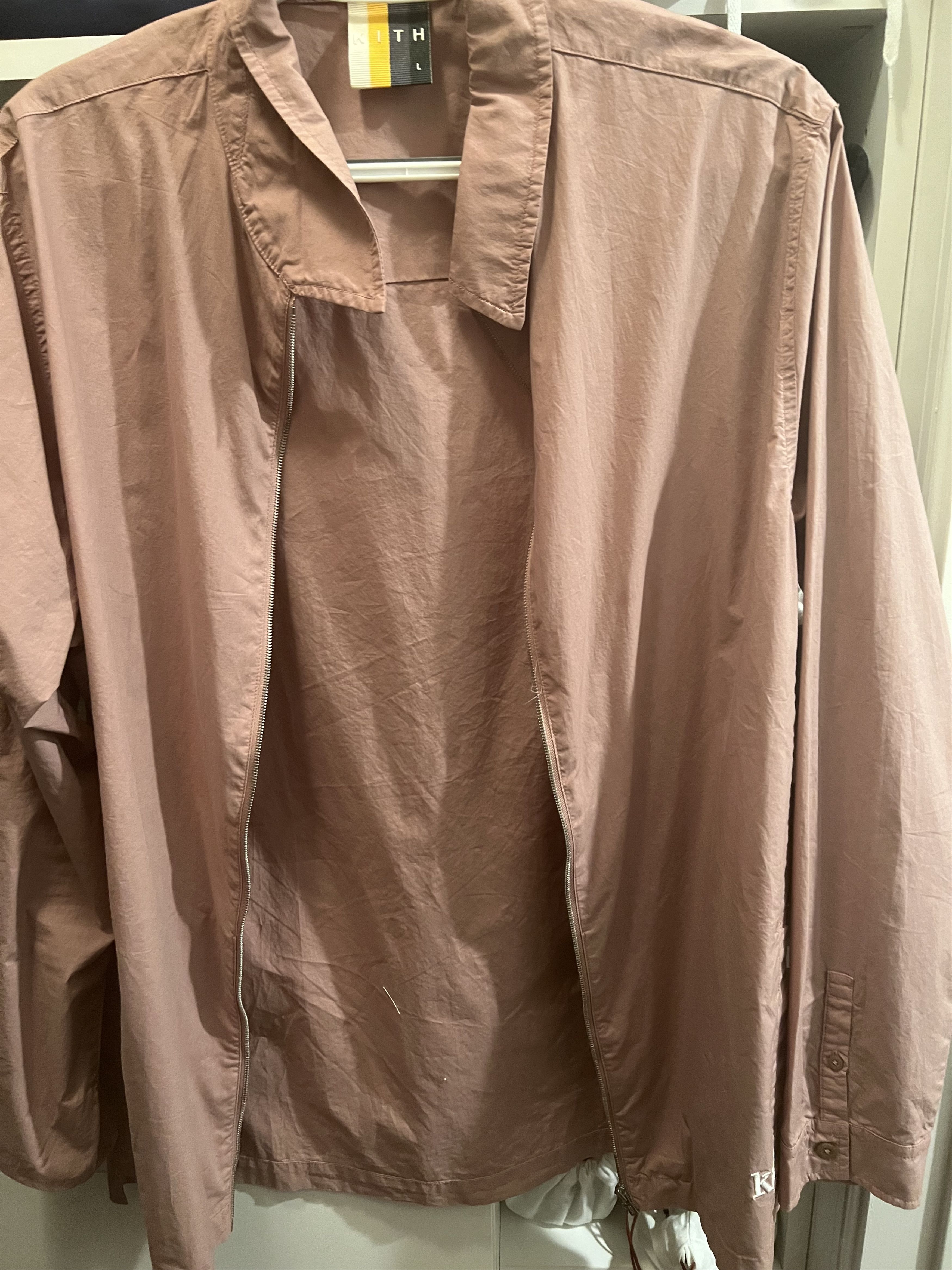 image of Kith Shirt Jacket in Salmon, Men's (Size XL)