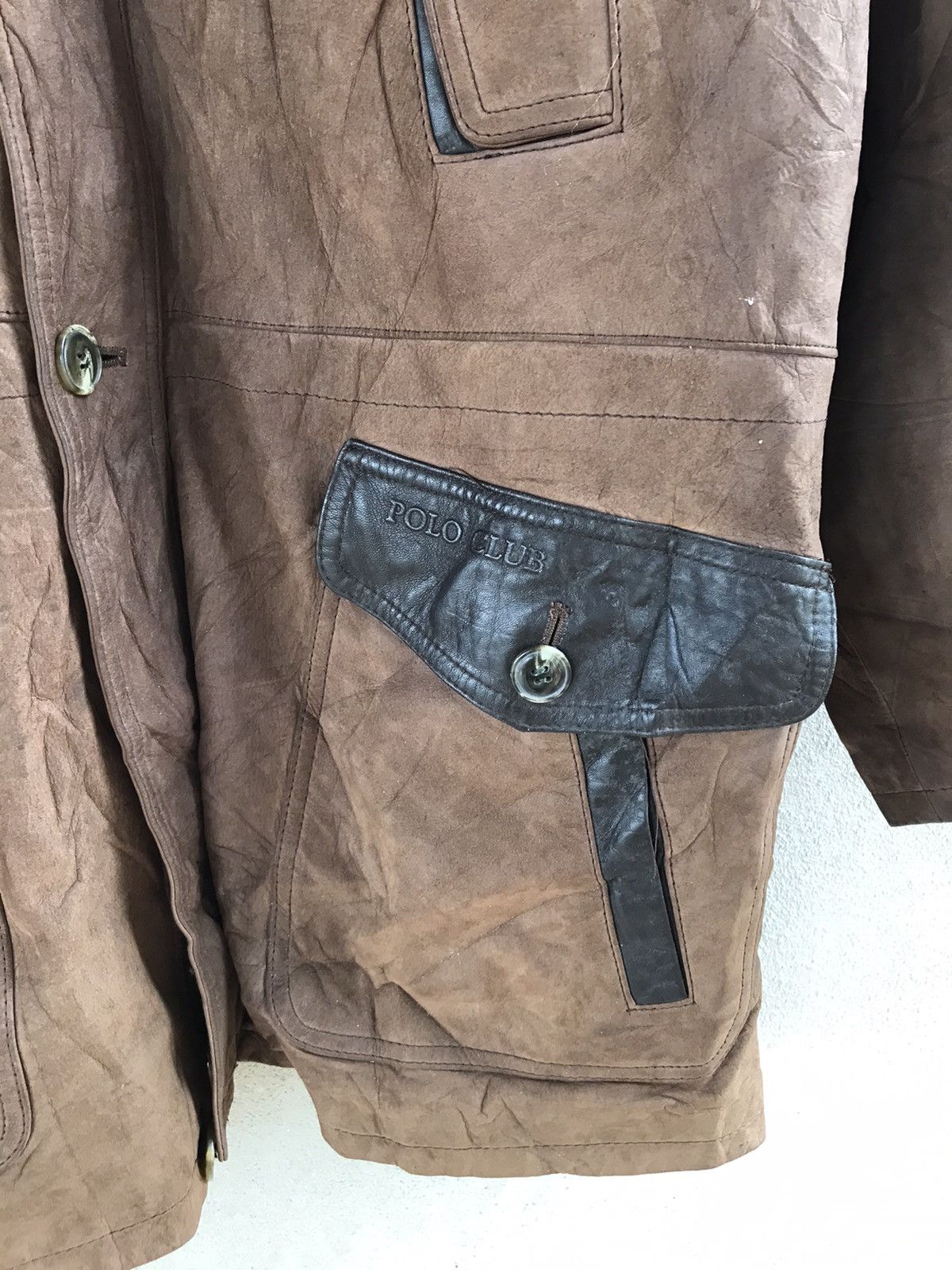 Beverly Hills Polo Club × Vintage RARE VINTAGE POLO CLUB LEATHER JACKET Size US L / EU 52-54 / 3 - 9 Thumbnail