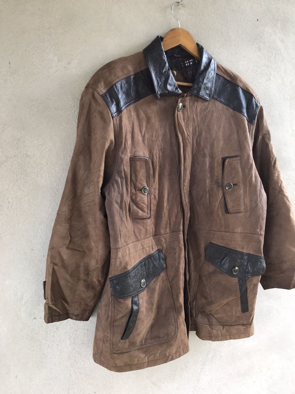 Beverly Hills Polo Club × Vintage RARE VINTAGE POLO CLUB LEATHER JACKET Size US L / EU 52-54 / 3 - 4 Thumbnail
