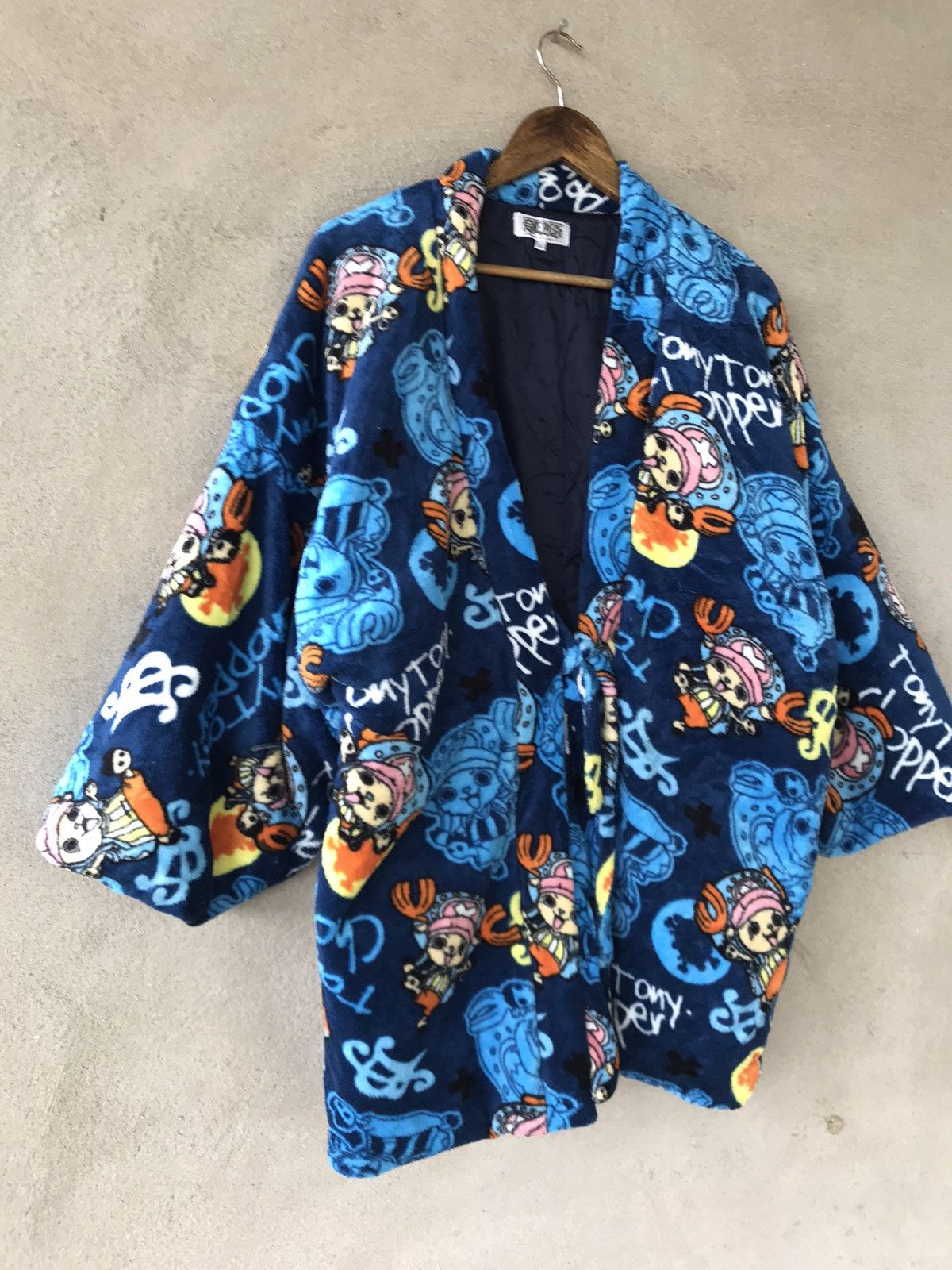 One Piece RARE VINTAGE ONE PIECE KIMONO CARDIGAN JACKET OVERPRINT Size US L / EU 52-54 / 3 - 4 Thumbnail