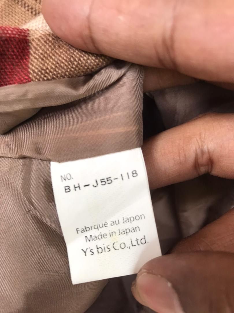 Yohji Yamamoto 💥Vintage Y’s Bis Yohji Yamamoto Tartan Checked Jacket Size S / US 4 / IT 40 - 10 Thumbnail