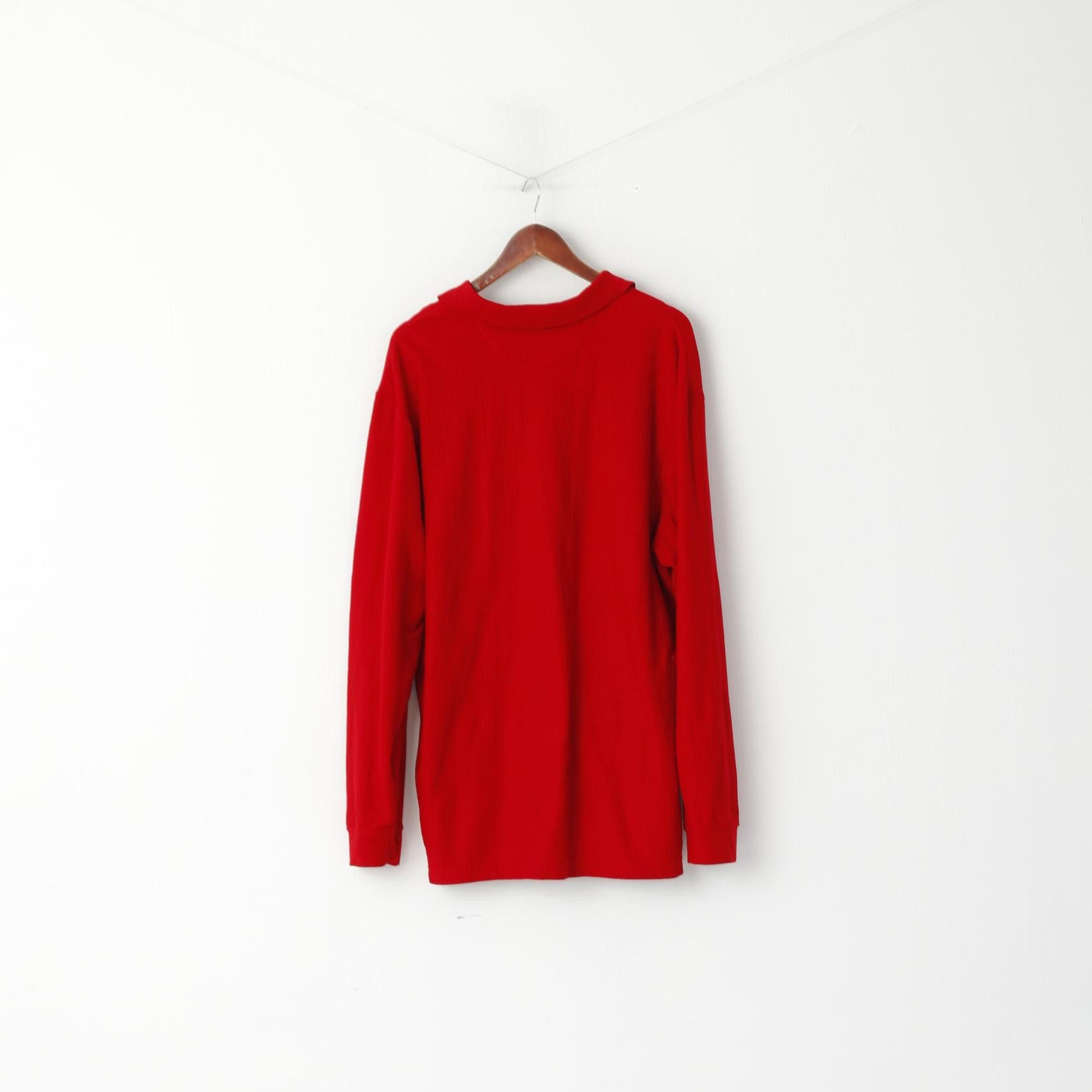 Chaps × Vintage Chaps Men XL Polo Shirt Red Long Sleeve Cotton 3925 Size US XL / EU 56 / 4 - 6 Thumbnail