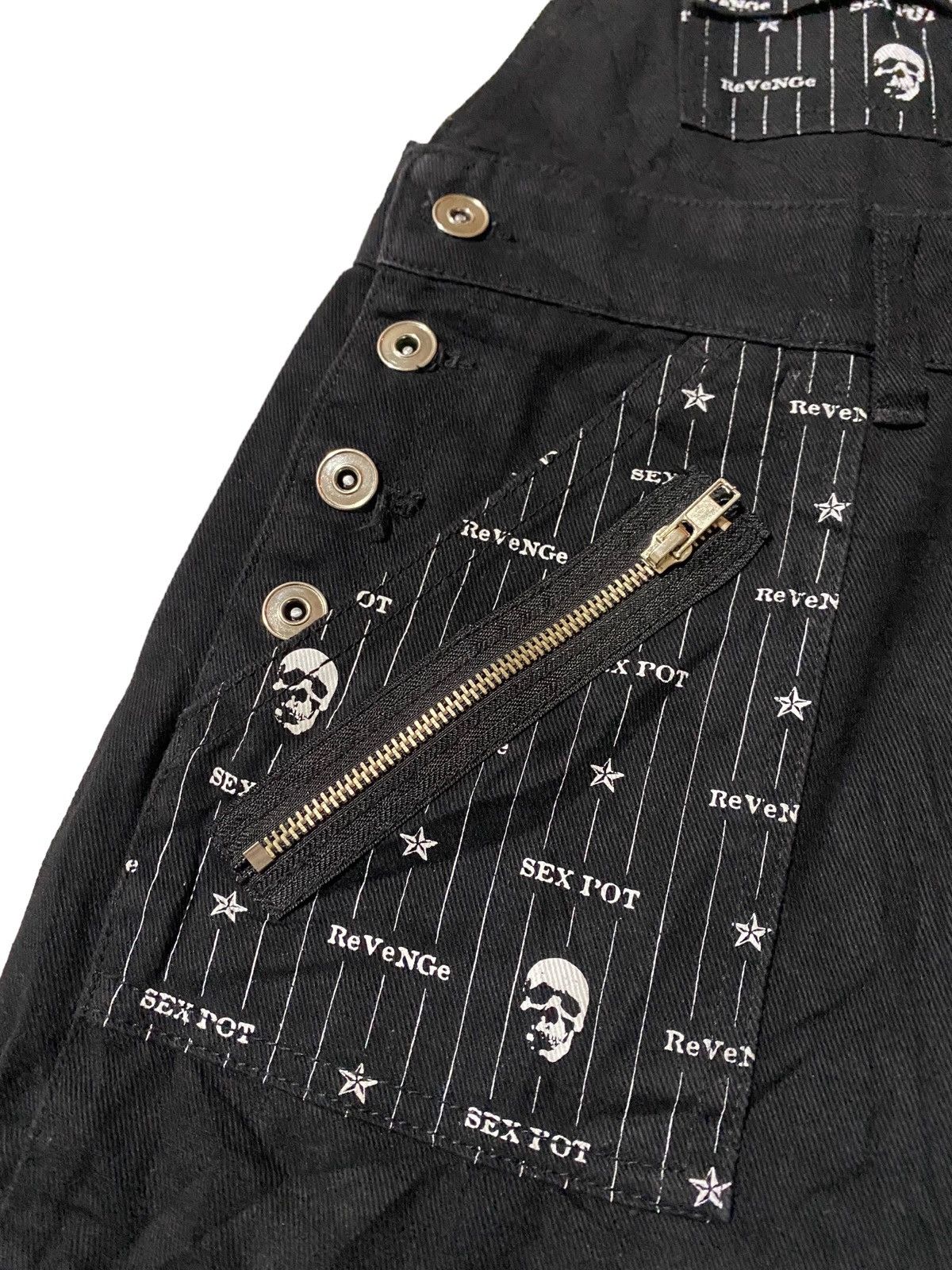 Hysteric Glamour 💥Japanese Sexpot Revange Gothic Jumpsuit Pant Size 32" / US 10 / IT 46 - 9 Thumbnail