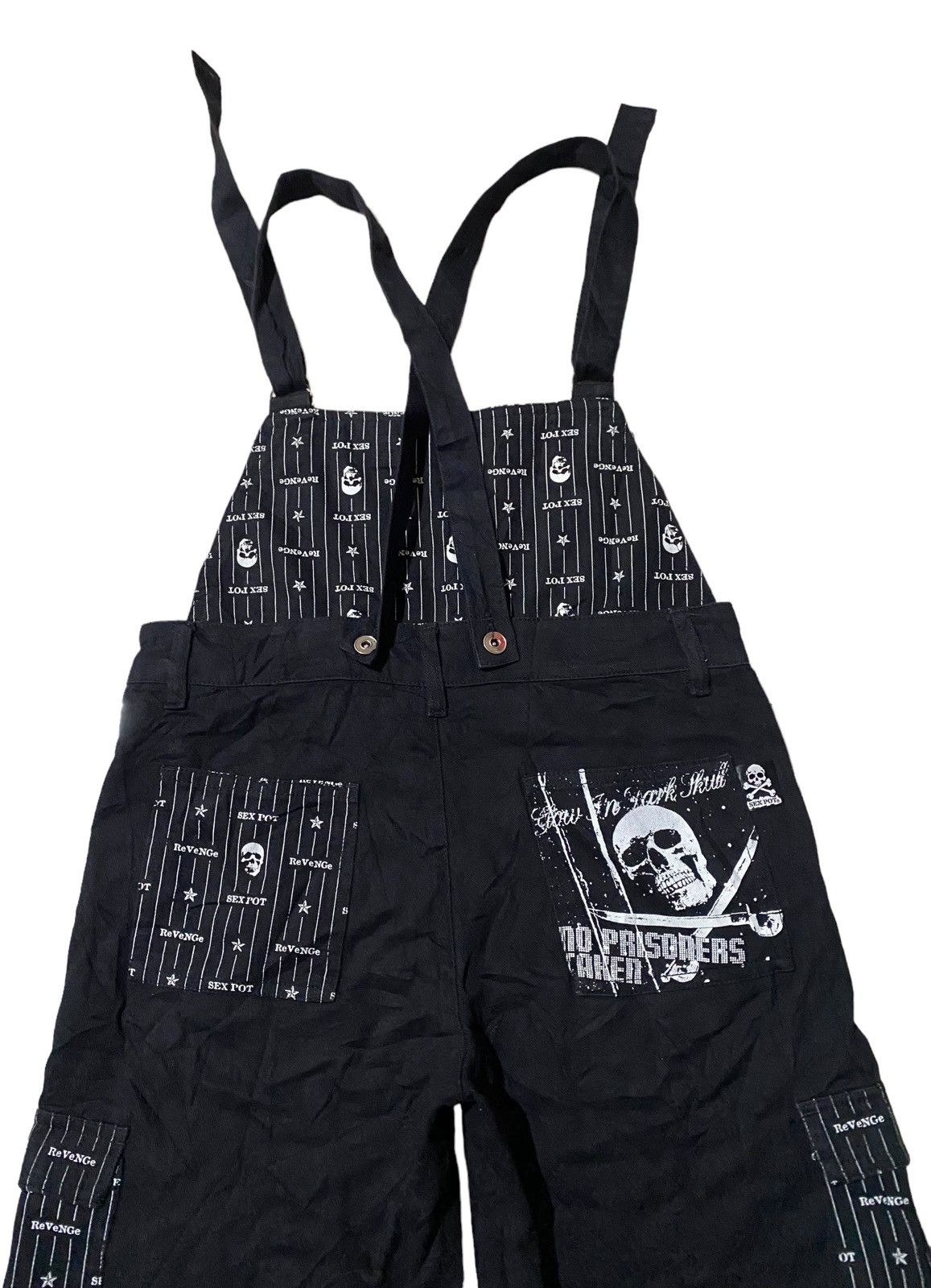 Hysteric Glamour 💥Japanese Sexpot Revange Gothic Jumpsuit Pant Size 32" / US 10 / IT 46 - 6 Thumbnail