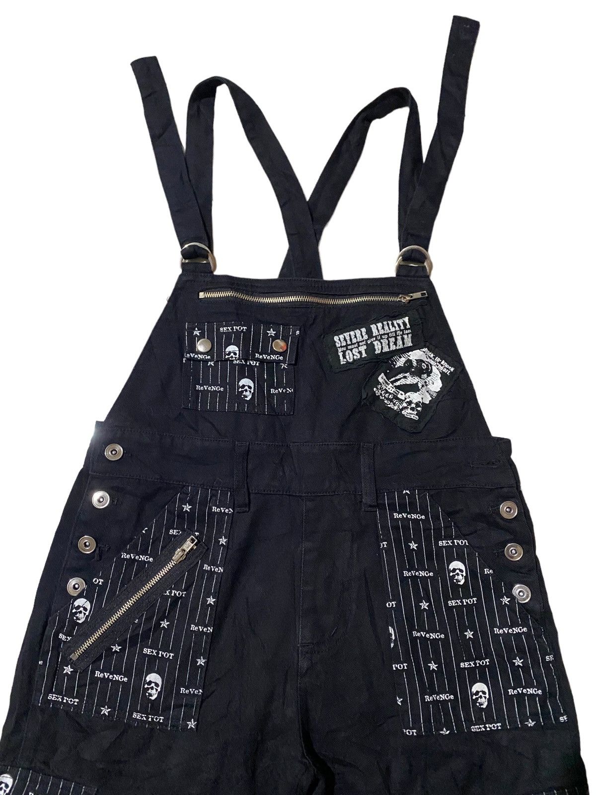 Hysteric Glamour 💥Japanese Sexpot Revange Gothic Jumpsuit Pant Size 32" / US 10 / IT 46 - 5 Thumbnail