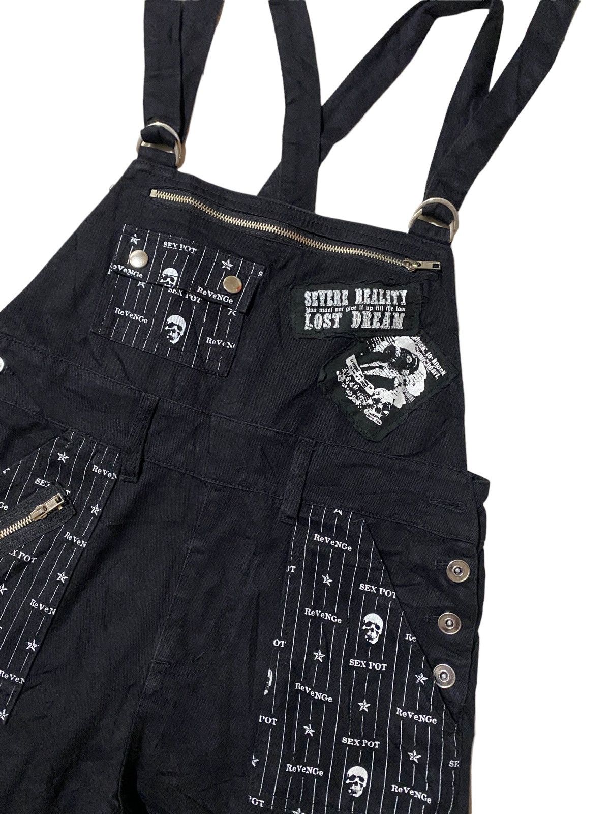 Hysteric Glamour 💥Japanese Sexpot Revange Gothic Jumpsuit Pant Size 32" / US 10 / IT 46 - 2 Thumbnail