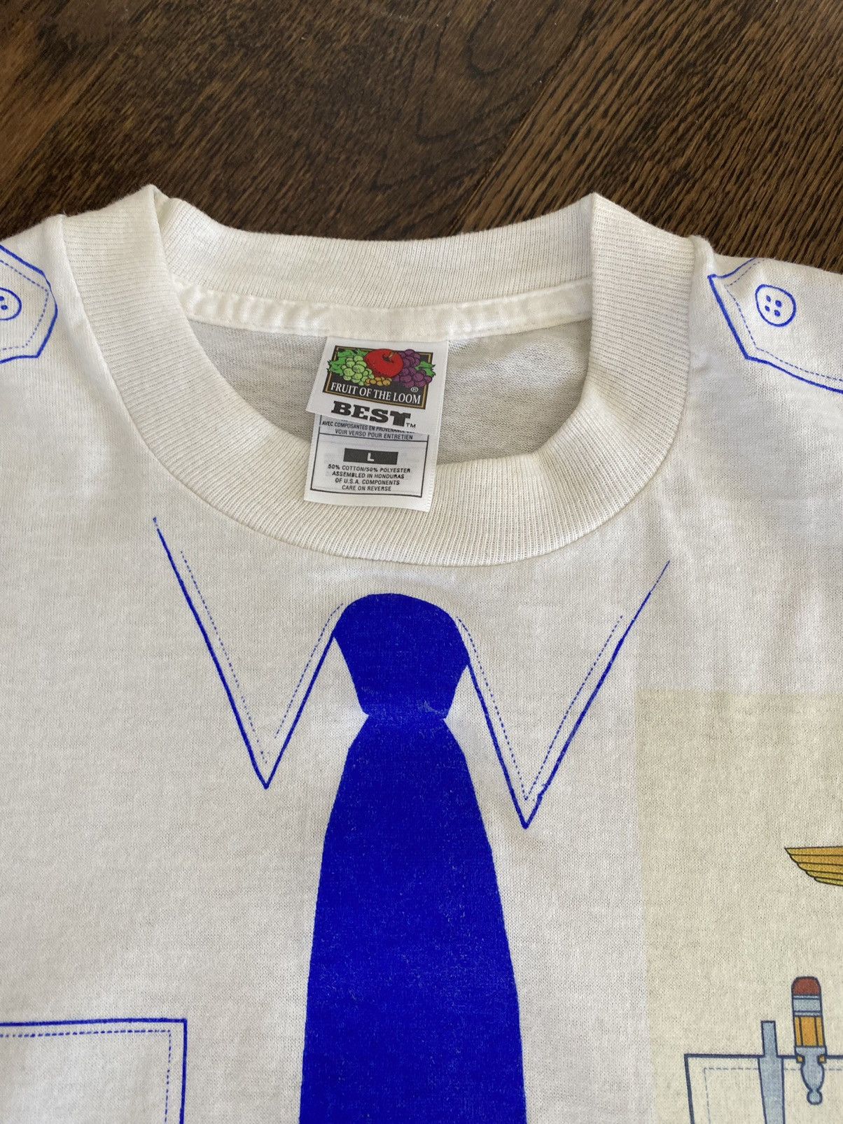 Vintage VINTAGE MAD MAGAZINE ALFRED E. NEUMAN PILOT T-SHIRT USA Size US L / EU 52-54 / 3 - 4 Thumbnail