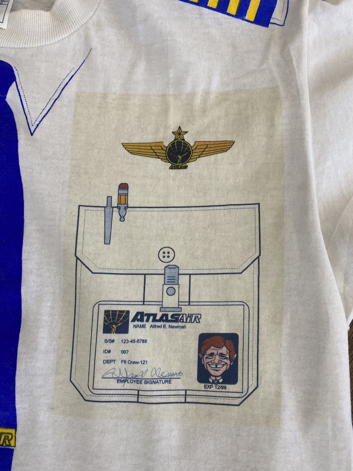 Vintage VINTAGE MAD MAGAZINE ALFRED E. NEUMAN PILOT T-SHIRT USA Size US L / EU 52-54 / 3 - 2 Thumbnail
