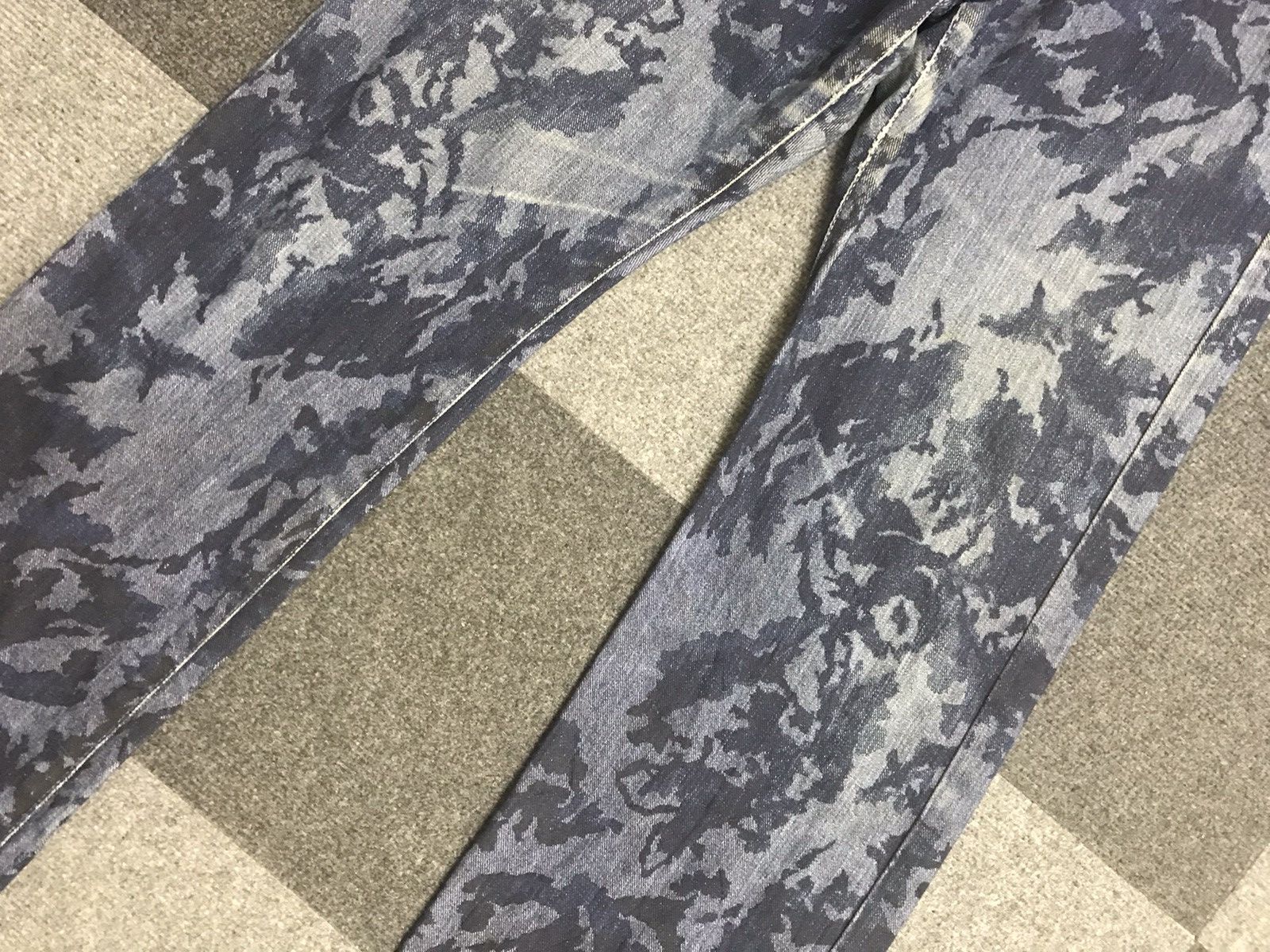 Vintage Unbrand Smoky Effect Artisanal Motive Art Jeans Size US 32 / EU 48 - 5 Thumbnail