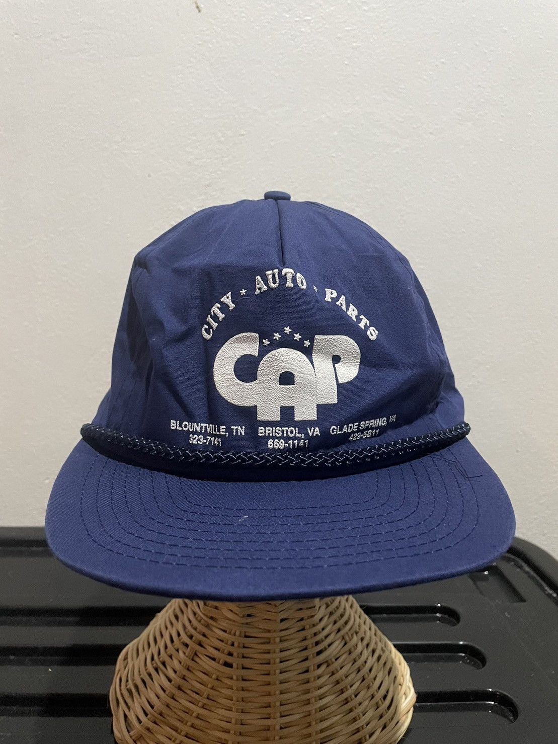 Vintage Vintage Rope Hats City Auto Parts Blue Size ONE SIZE - 1 Thumbnail