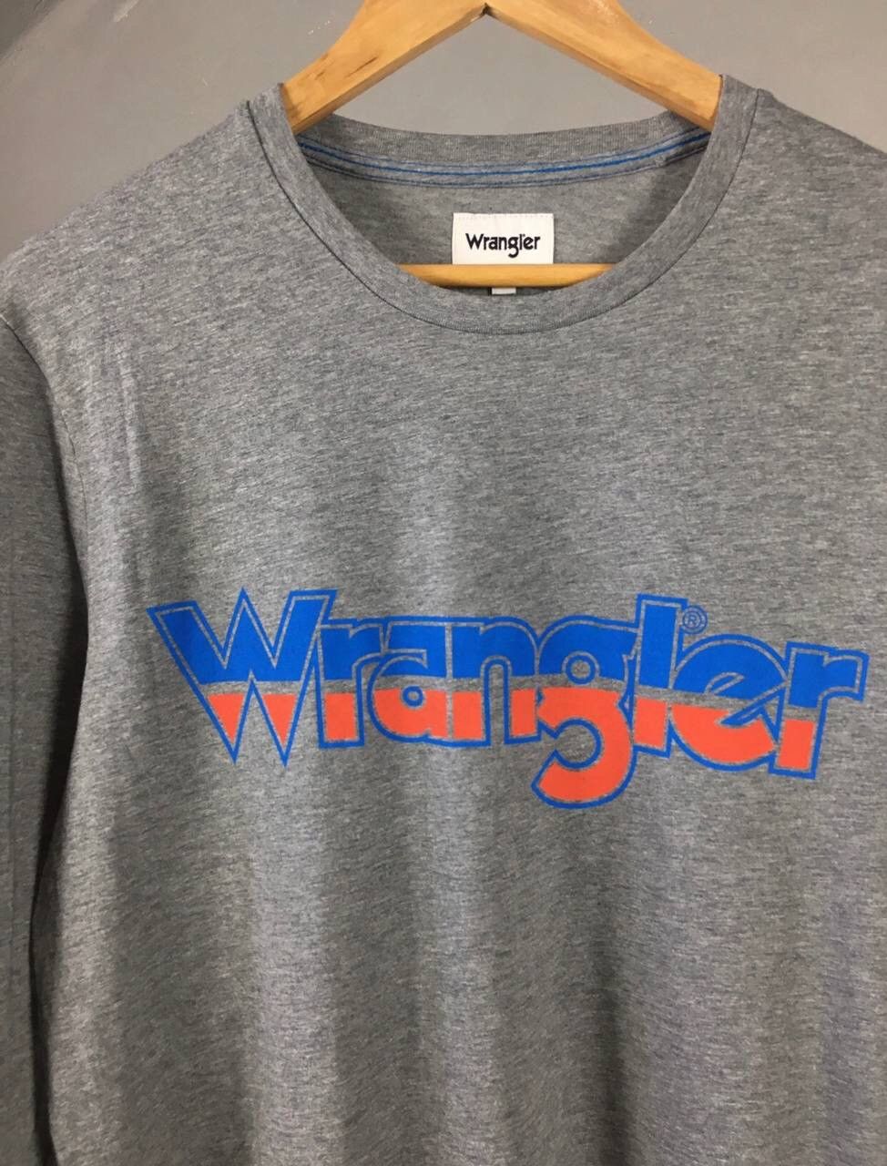 Wrangler Wrangler Big Logo Streetwear Outdoor Gray Longsleeve Size US M / EU 48-50 / 2 - 2 Thumbnail