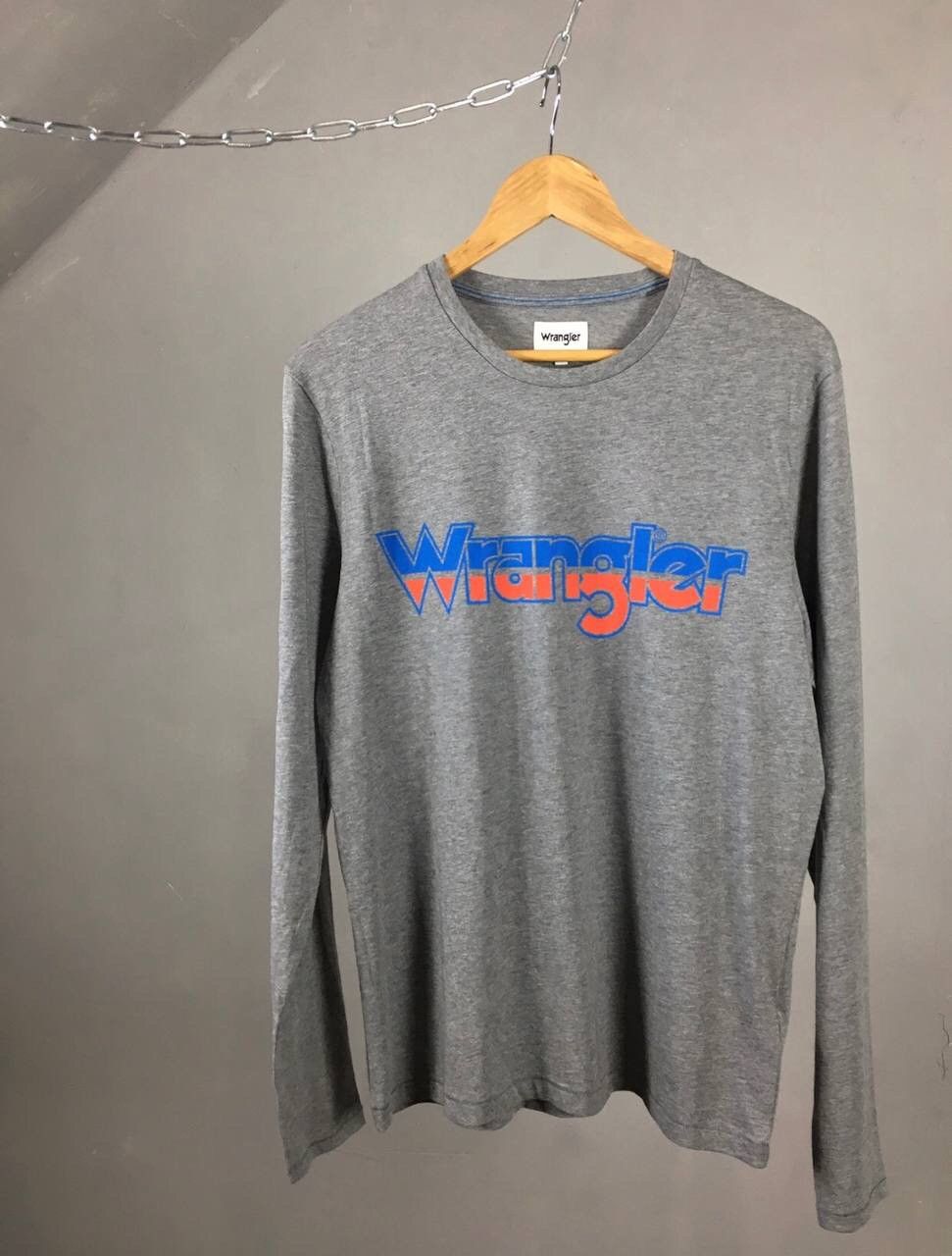 Wrangler Wrangler Big Logo Streetwear Outdoor Gray Longsleeve Size US M / EU 48-50 / 2 - 1 Thumbnail