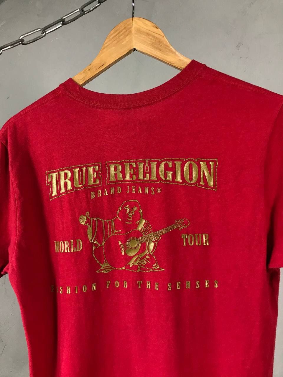 True Religion True Religion Luxury Japanese Brand Red Tee Size US S / EU 44-46 / 1 - 8 Thumbnail