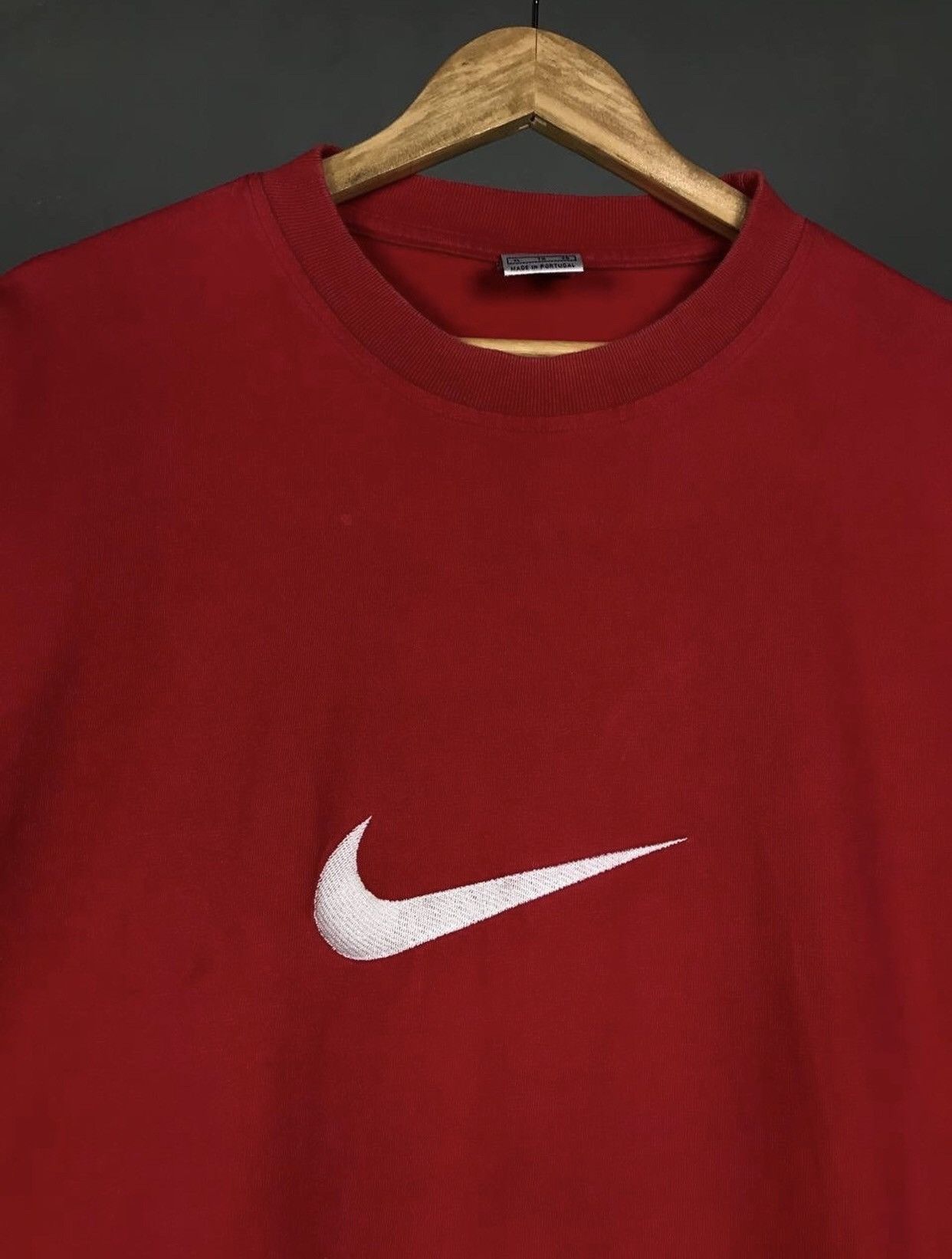 Nike × Vintage Nike swoosh streetwear vintage center logo tee Size US XL / EU 56 / 4 - 3 Thumbnail