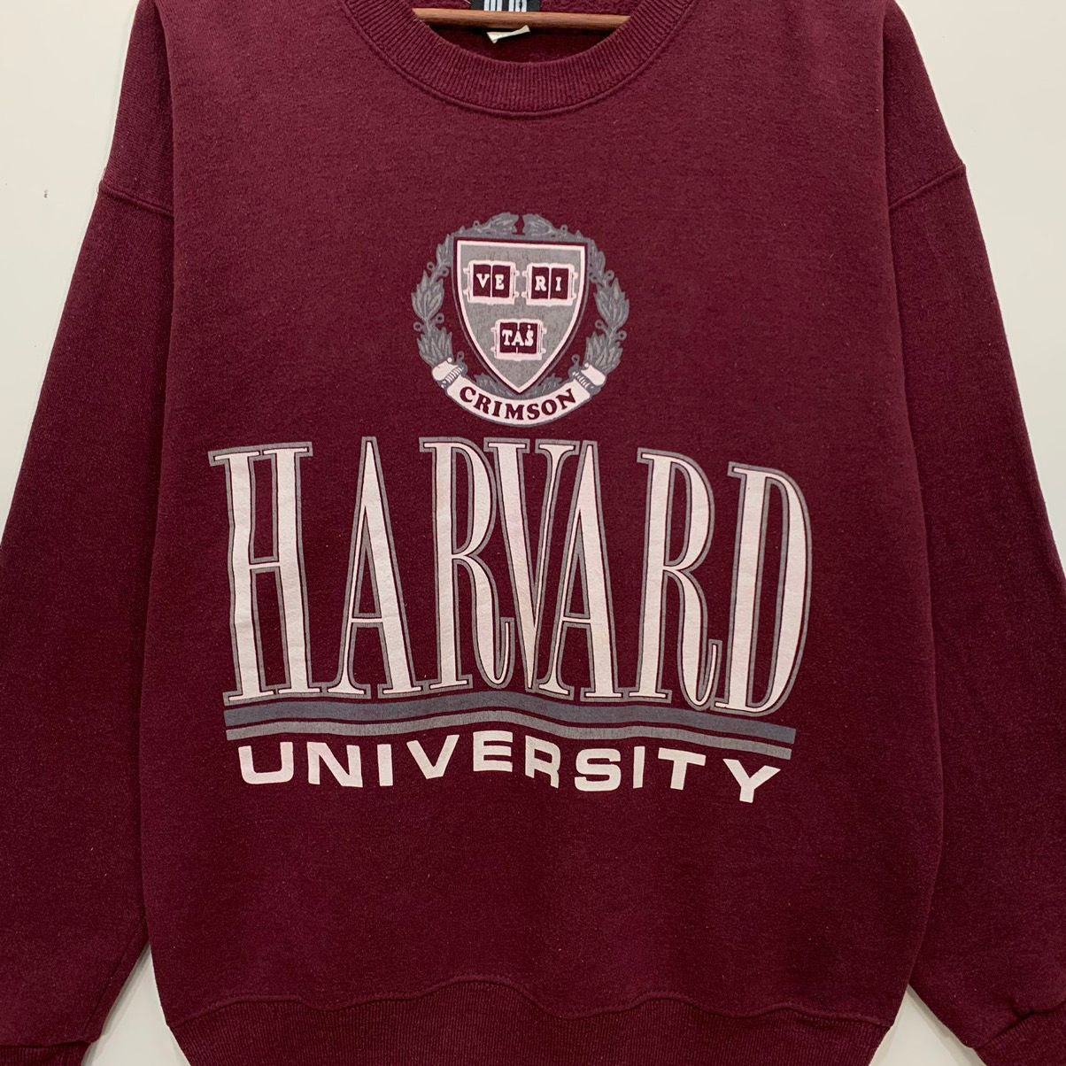 Vintage Rare! Vintage 1990s Harvard Crimson University Big Logo Size US L / EU 52-54 / 3 - 4 Thumbnail