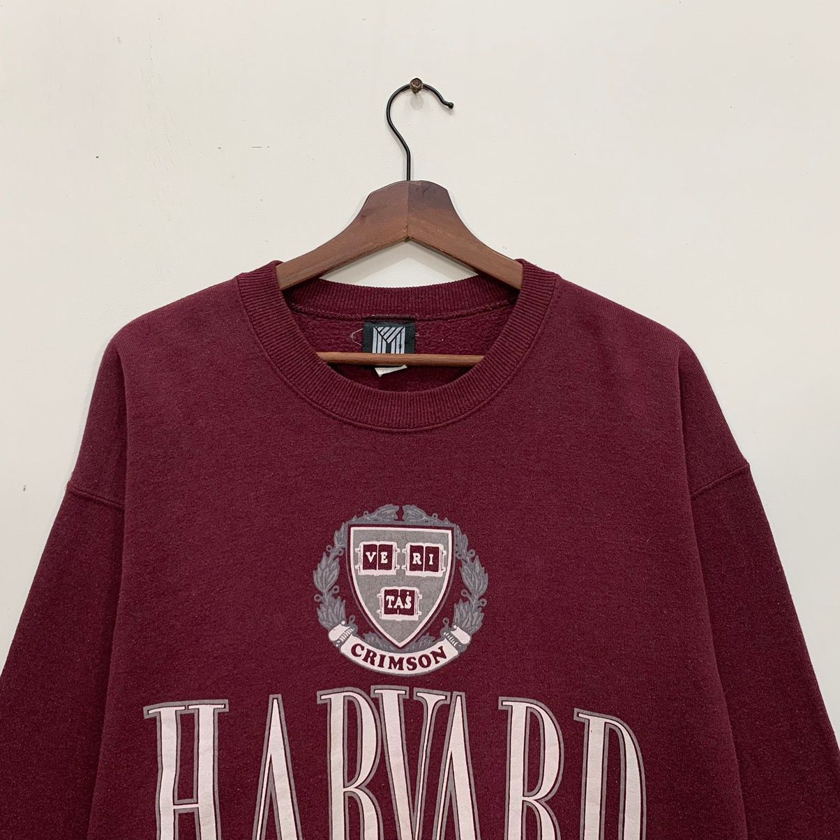 Vintage Rare! Vintage 1990s Harvard Crimson University Big Logo Size US L / EU 52-54 / 3 - 3 Thumbnail