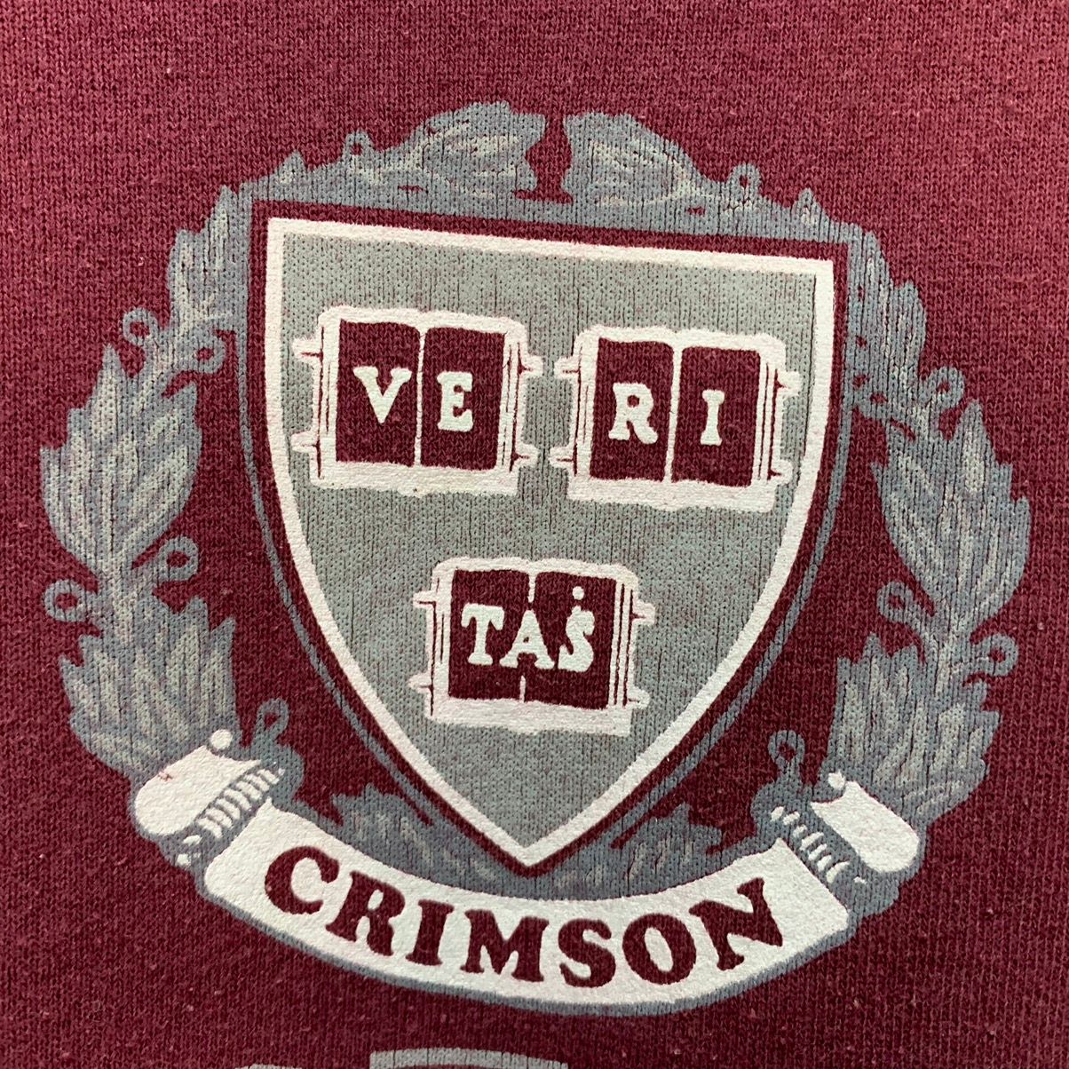 Vintage Rare! Vintage 1990s Harvard Crimson University Big Logo Size US L / EU 52-54 / 3 - 5 Thumbnail