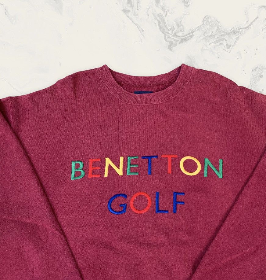 Benetton Vintage Benetton Golf Sweatshirt Multicolour Logo Size US M / EU 48-50 / 2 - 3 Thumbnail