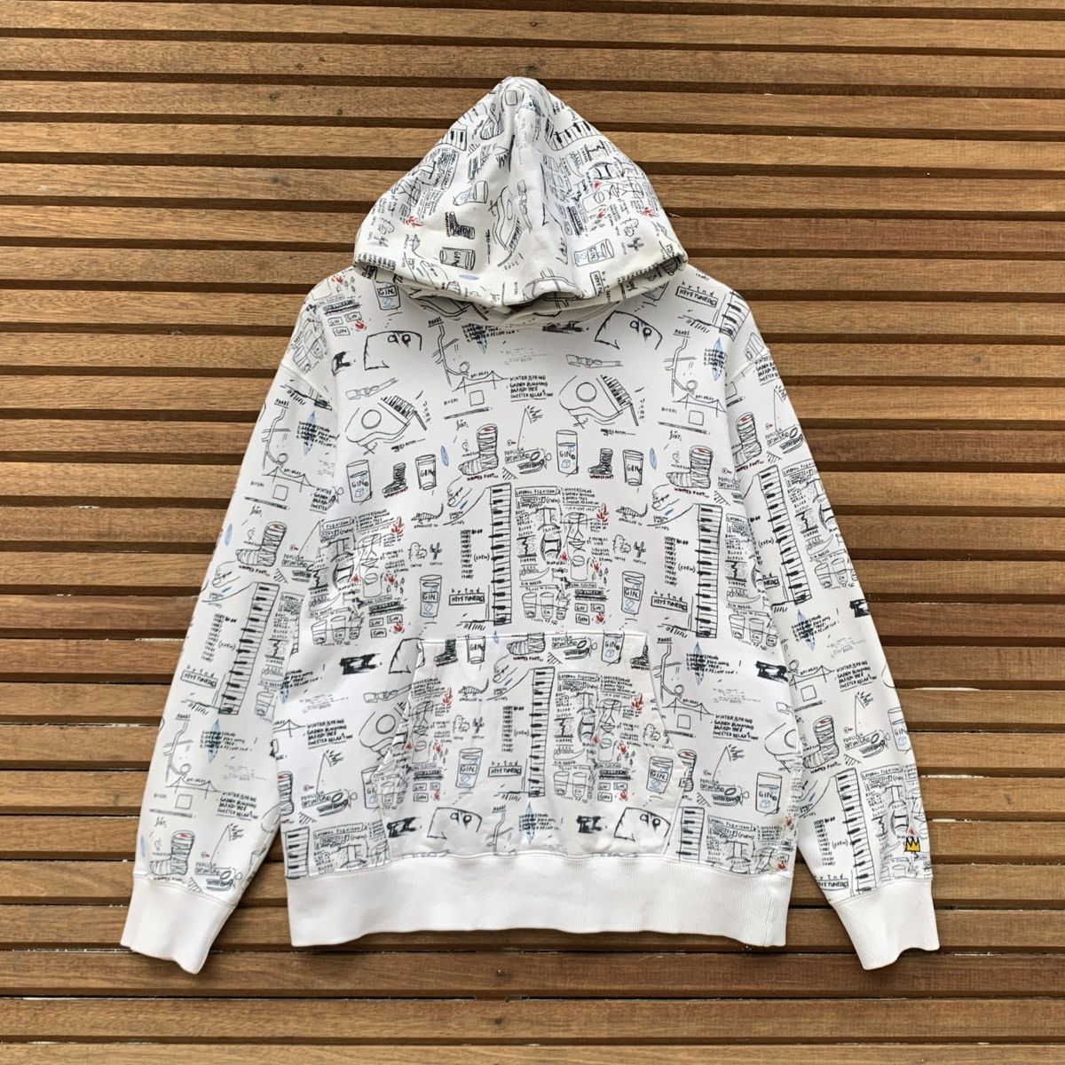 Designer Jean Michel Basquiat Fullprint Hoodie Size US M / EU 48-50 / 2 - 1 Thumbnail