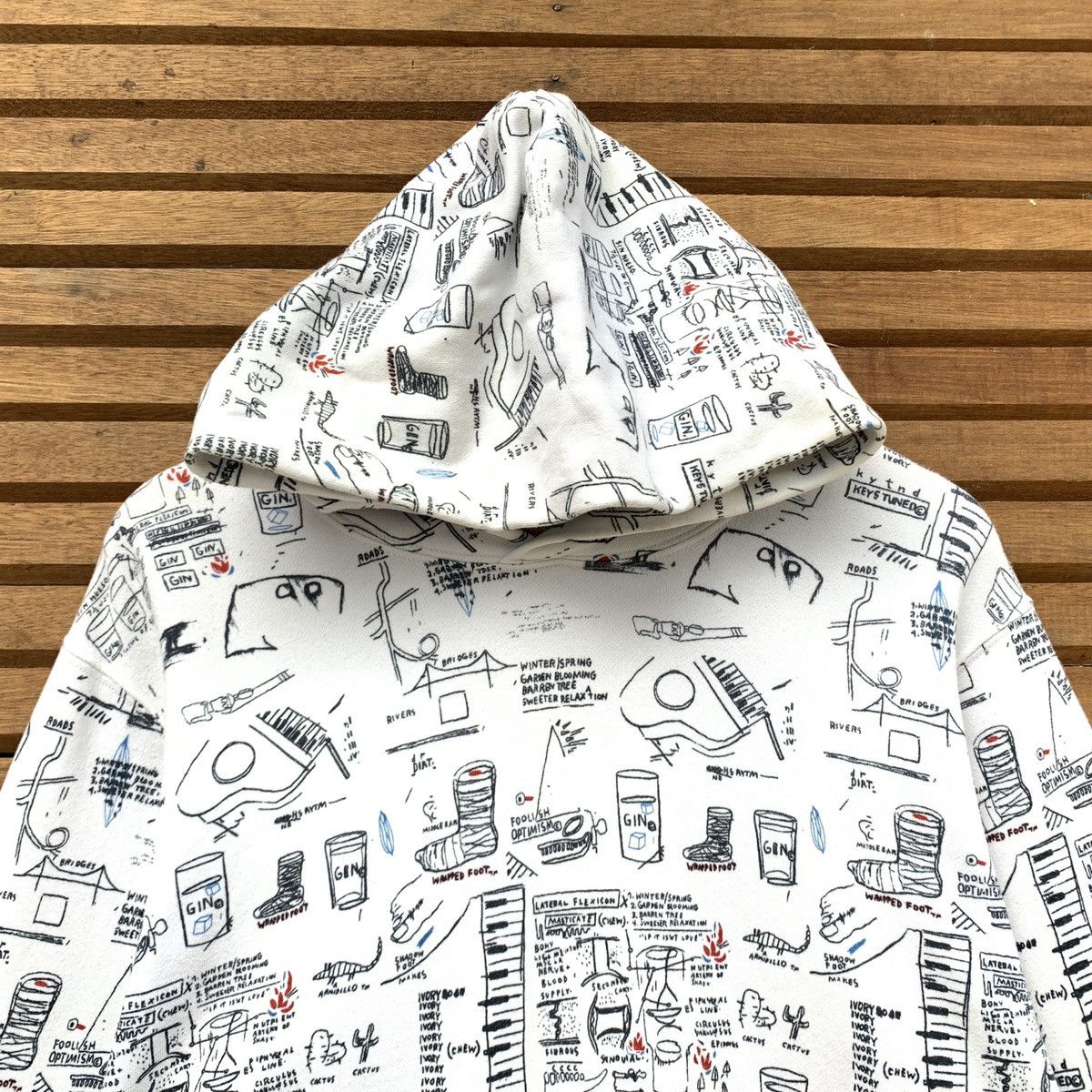 Designer Jean Michel Basquiat Fullprint Hoodie Size US M / EU 48-50 / 2 - 3 Thumbnail