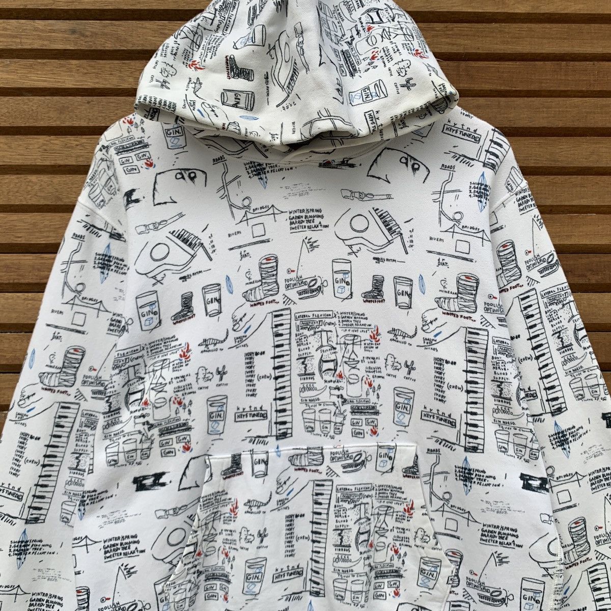 Designer Jean Michel Basquiat Fullprint Hoodie Size US M / EU 48-50 / 2 - 4 Thumbnail
