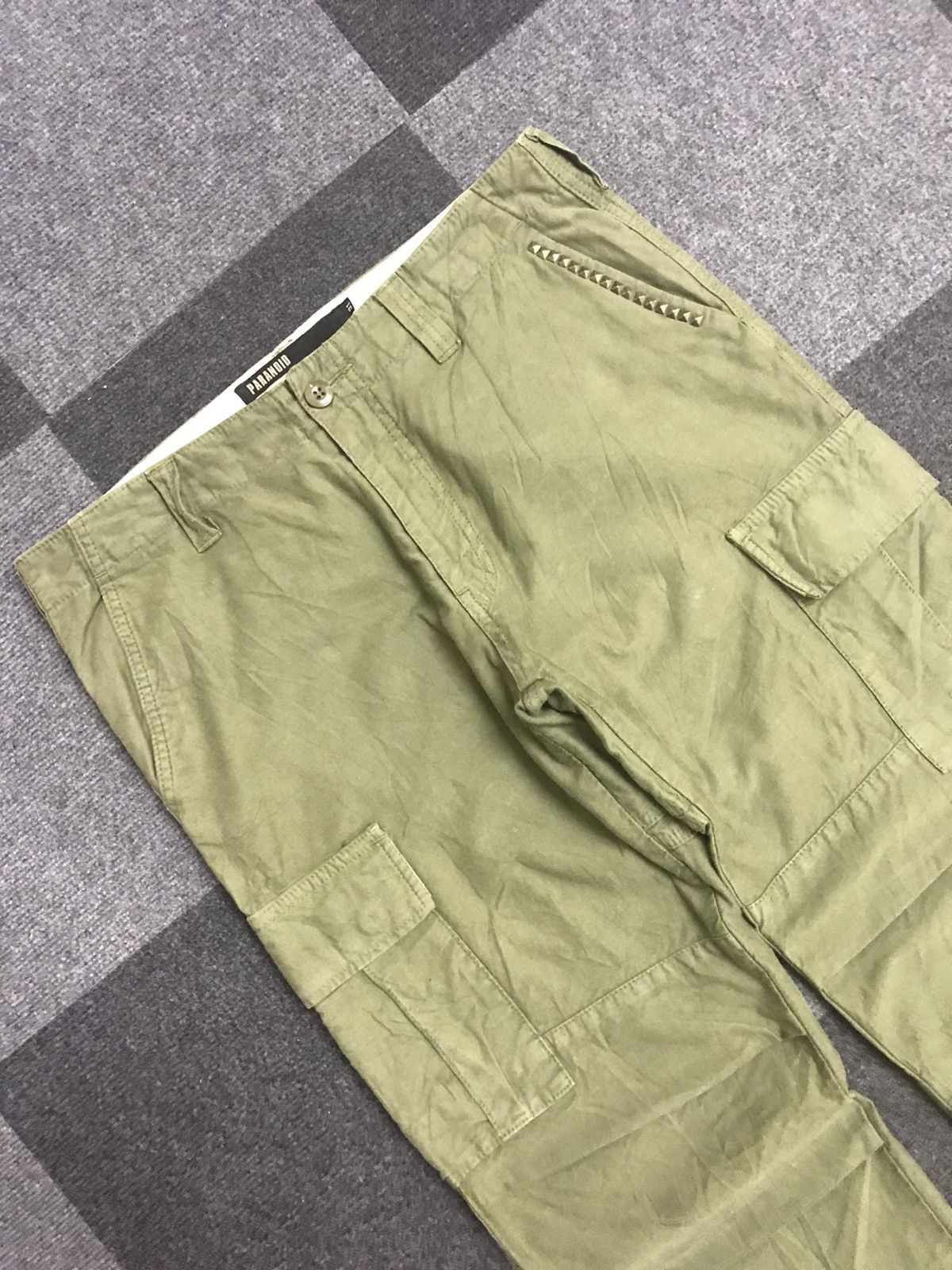 Japanese Brand STREETWEAR PARANOID Military Spiky Cargo Pant Size US 33 - 4 Thumbnail