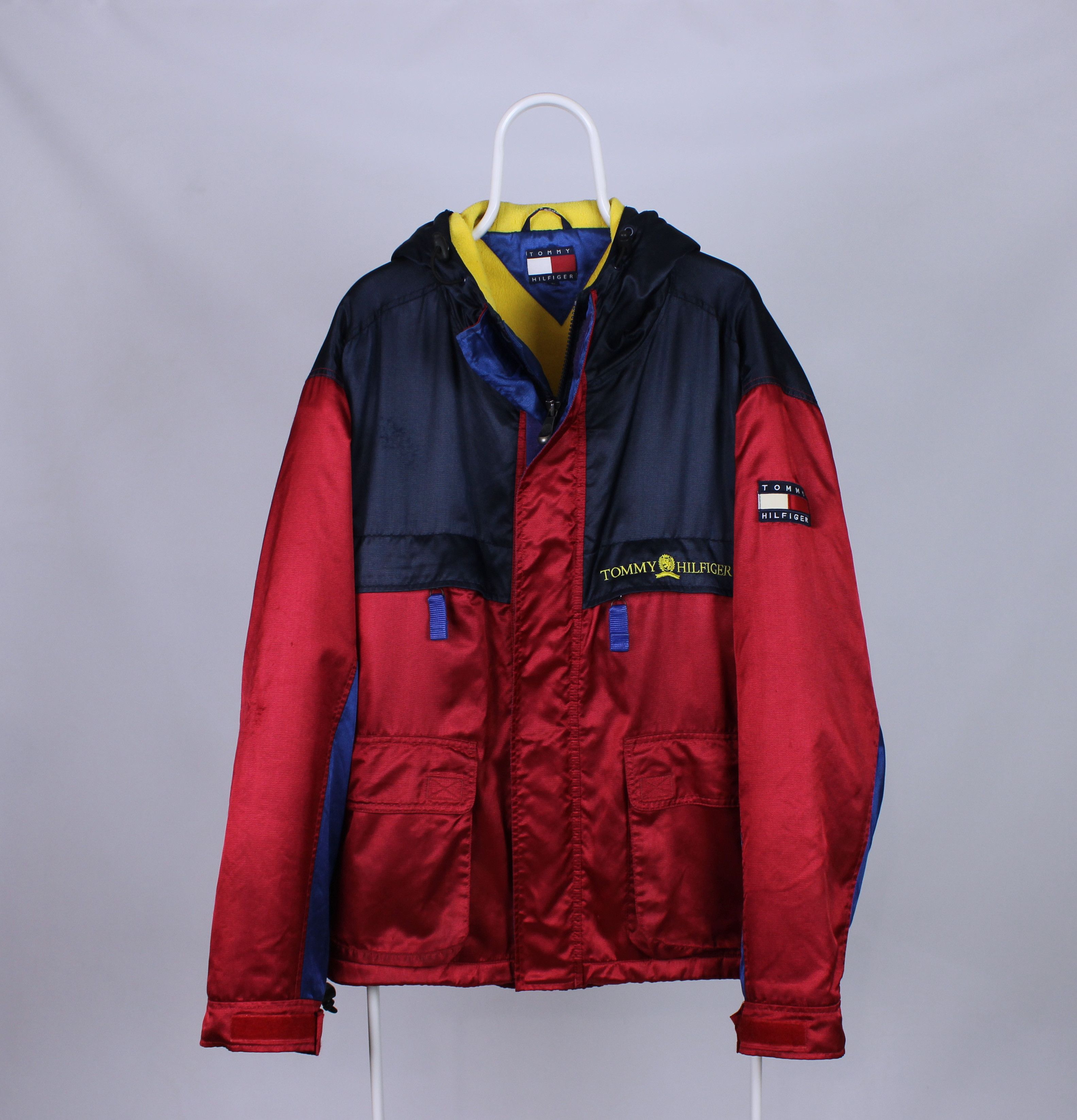 Tommy Hilfiger fleece jacket full zip big logo L XL