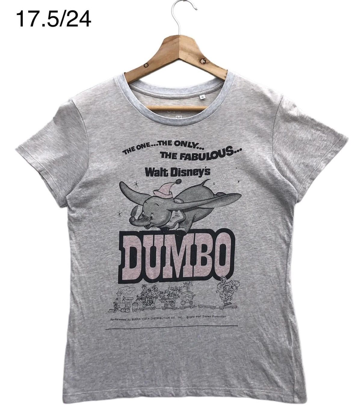 image of Cartoon Network x Disney Walt Disney Dumbo in Faded Silver, Women's (Size Large)