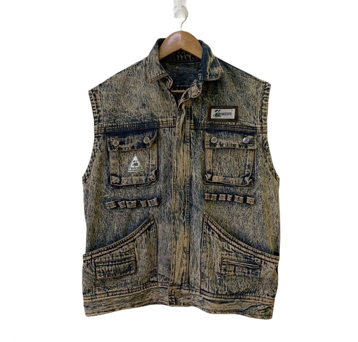 Japanese Brand × Vintage VTG 90s BASCOTE TACTICAL/HUNTING VEST BEAUTY ACID WASH JEAN Size US L / EU 52-54 / 3 - 1 Thumbnail