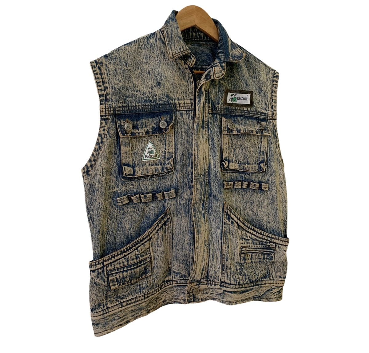 Japanese Brand × Vintage VTG 90s BASCOTE TACTICAL/HUNTING VEST BEAUTY ACID WASH JEAN Size US L / EU 52-54 / 3 - 2 Thumbnail