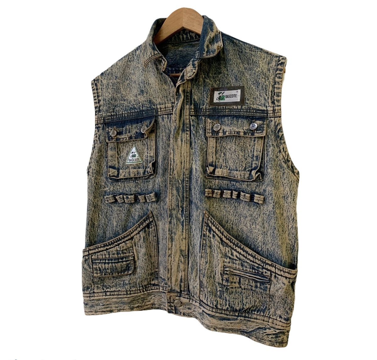 Japanese Brand × Vintage VTG 90s BASCOTE TACTICAL/HUNTING VEST BEAUTY ACID WASH JEAN Size US L / EU 52-54 / 3 - 3 Thumbnail