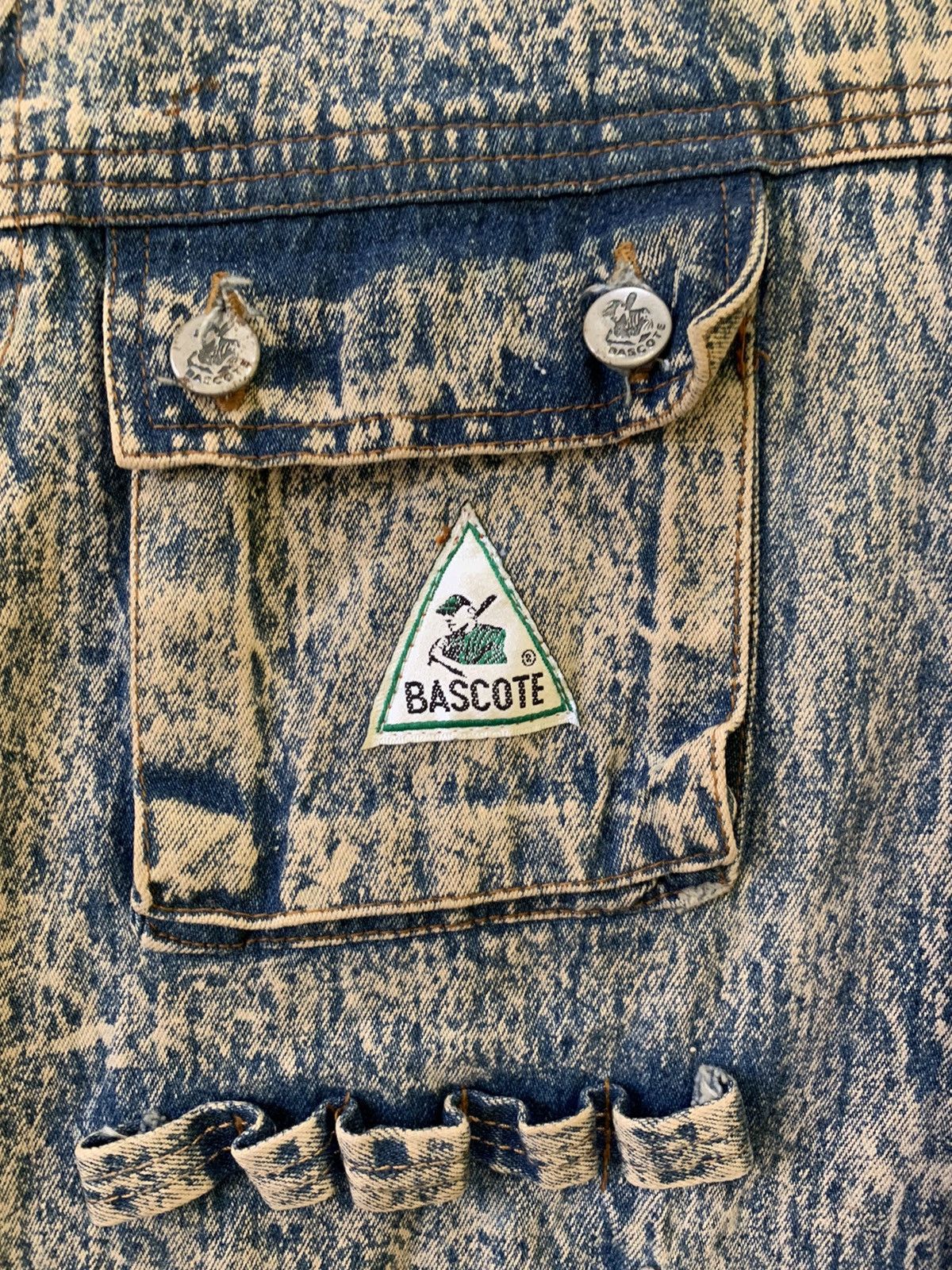 Japanese Brand × Vintage VTG 90s BASCOTE TACTICAL/HUNTING VEST BEAUTY ACID WASH JEAN Size US L / EU 52-54 / 3 - 6 Thumbnail