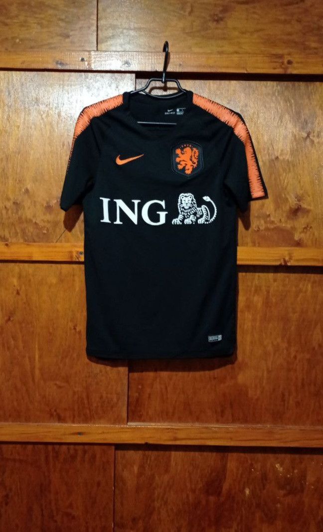 Nike Tshirt Nike Netherlands Training - Black/Orange Size US S / EU 44-46 / 1 - 2 Preview