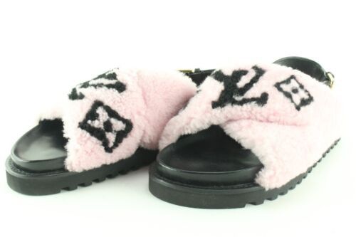 Louis Vuitton Size 39 Shearling Paseo Sandals 3LV419C