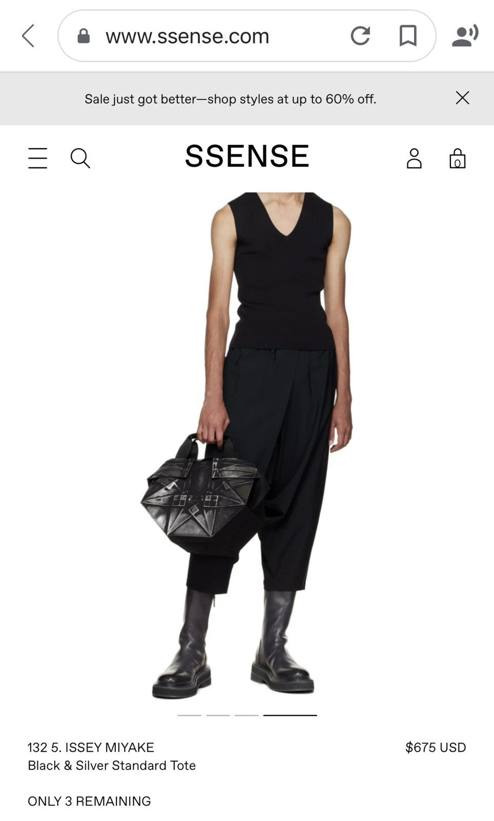 Issey Miyake × Japanese Brand Issey Miyake 132.5 construction foiled bag Size ONE SIZE - 3 Thumbnail