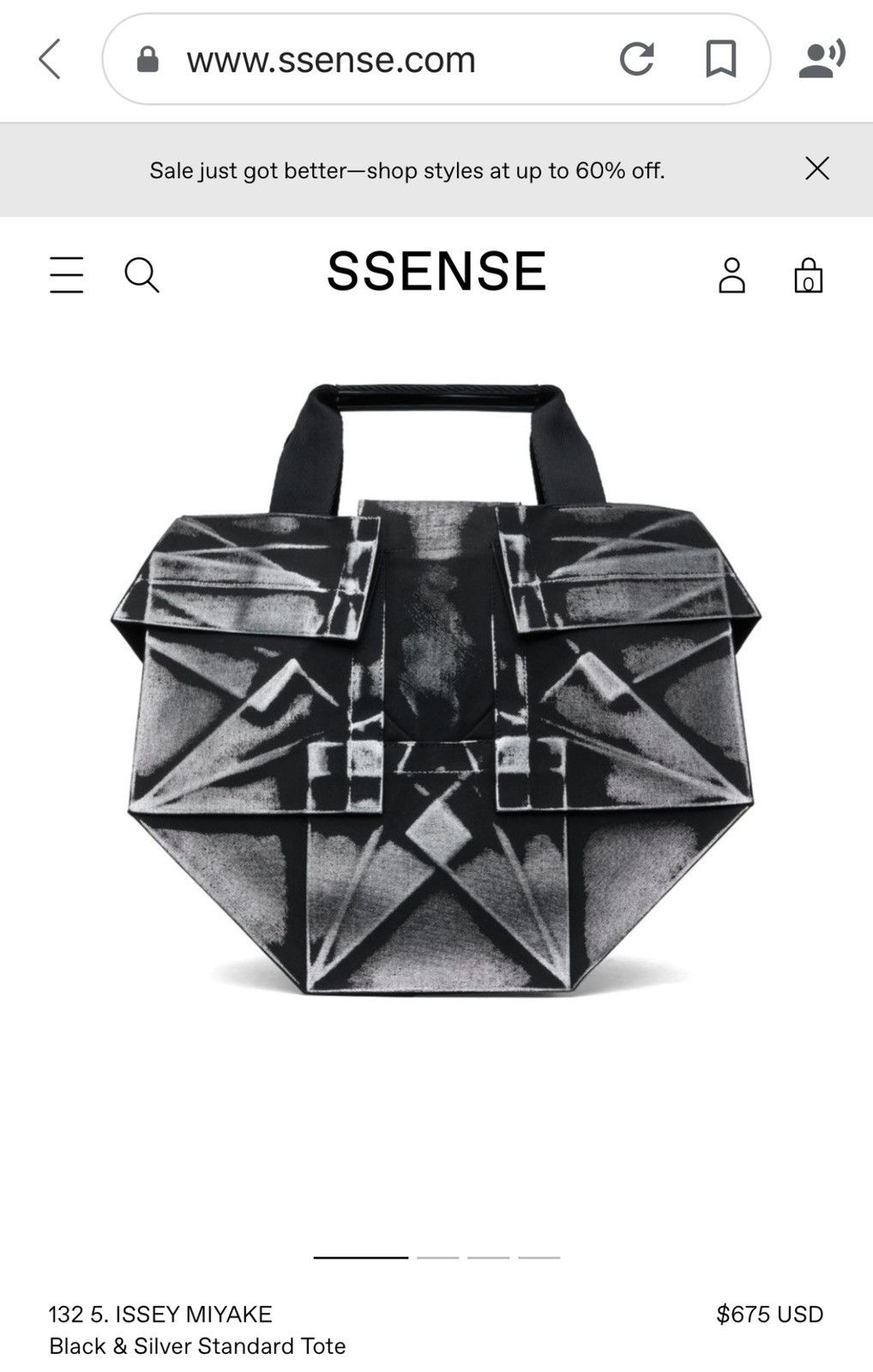 Issey Miyake × Japanese Brand Issey Miyake 132.5 construction foiled bag Size ONE SIZE - 4 Thumbnail