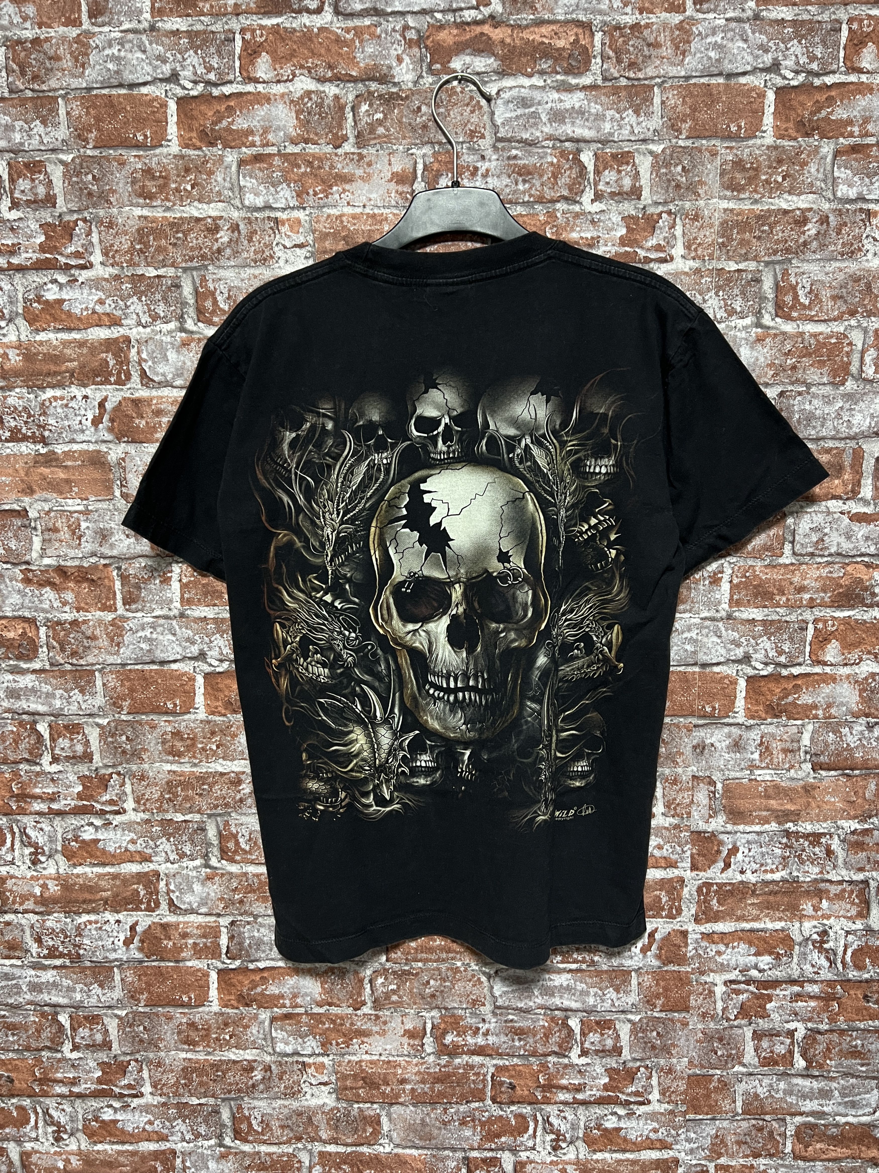 Vintage Vintage 2000s Wild Skulls Glow In the dark graphic T-shirt Size US M / EU 48-50 / 2 - 3 Thumbnail
