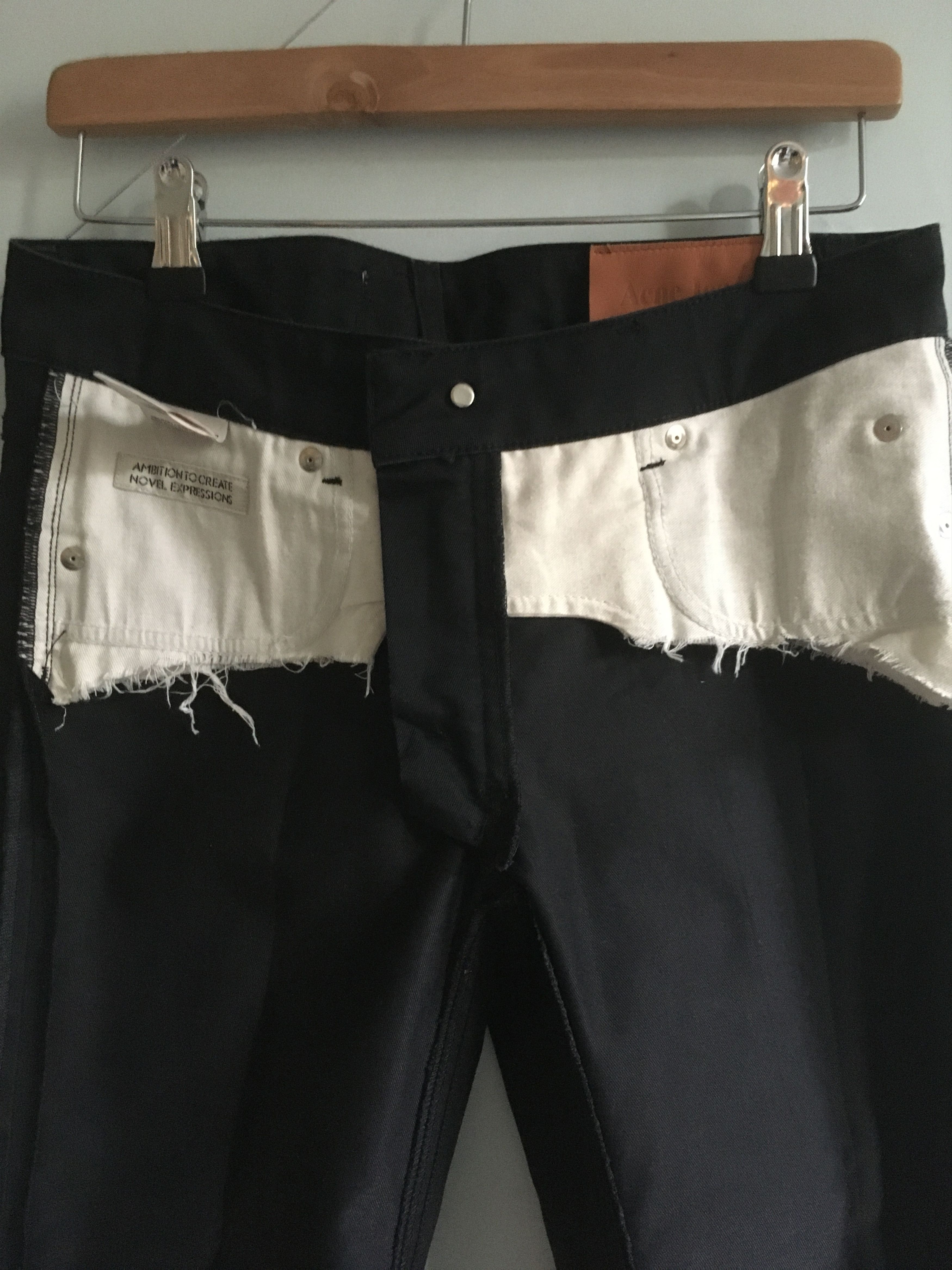 Acne Studios Acne Studios Hex Black Lips Black Denim Trouser 28 Size US 28 / EU 44 - 4 Thumbnail