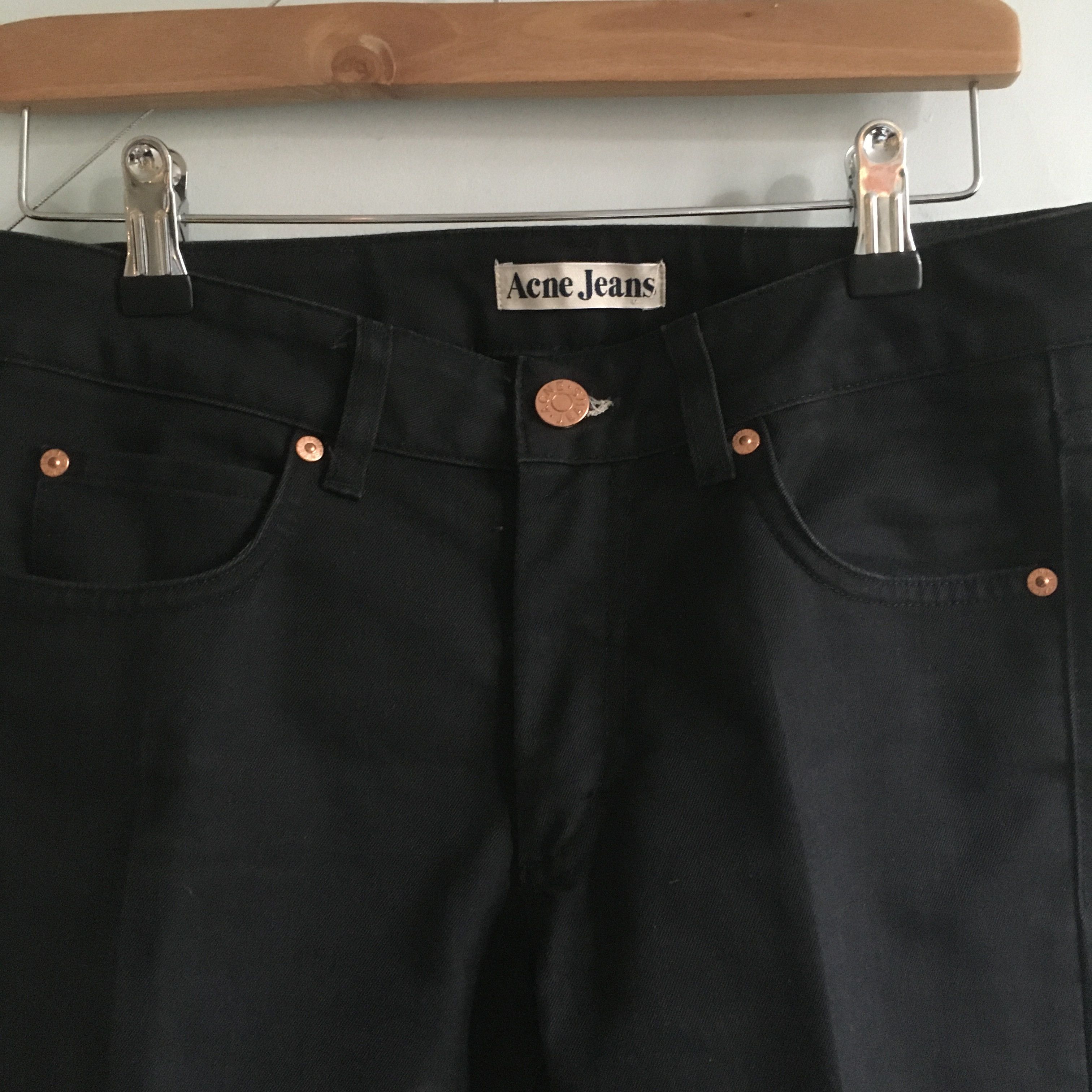 Acne Studios Acne Studios Hex Black Lips Black Denim Trouser 28 Size US 28 / EU 44 - 2 Thumbnail
