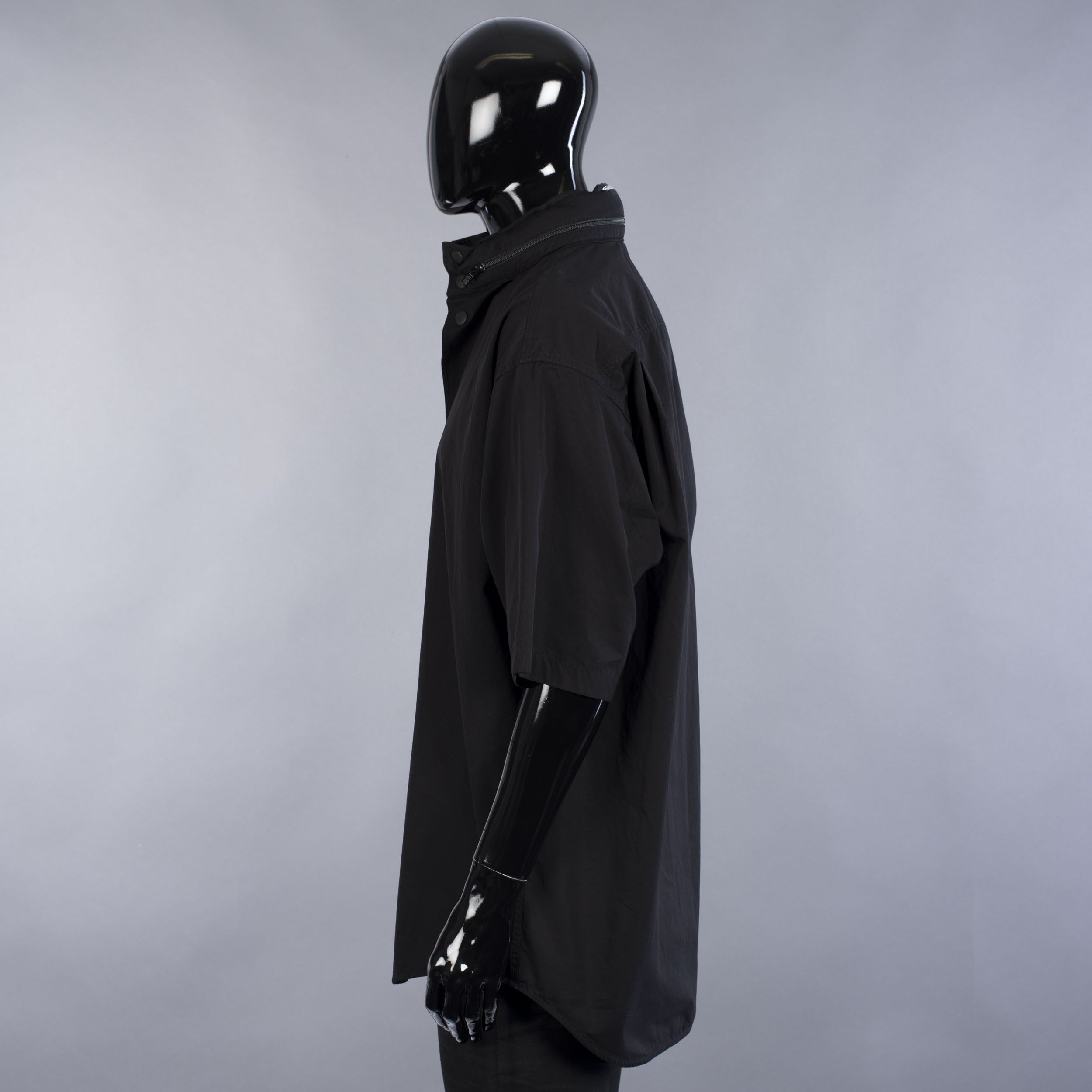 Balenciaga Windbreaker Shirt In Black Cotton Poplin Size US S / EU 44-46 / 1 - 4 Thumbnail