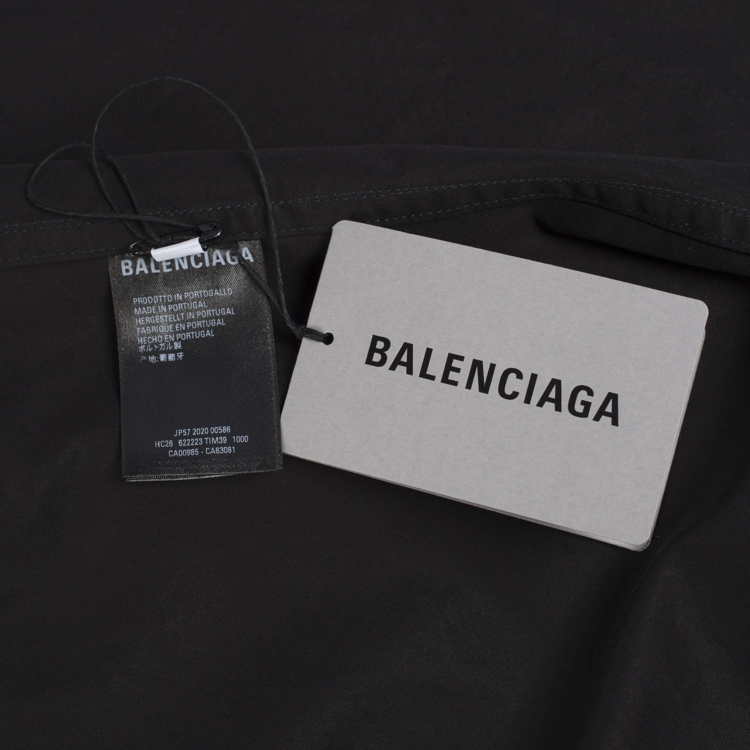 Balenciaga Windbreaker Shirt In Black Cotton Poplin Size US S / EU 44-46 / 1 - 12 Thumbnail