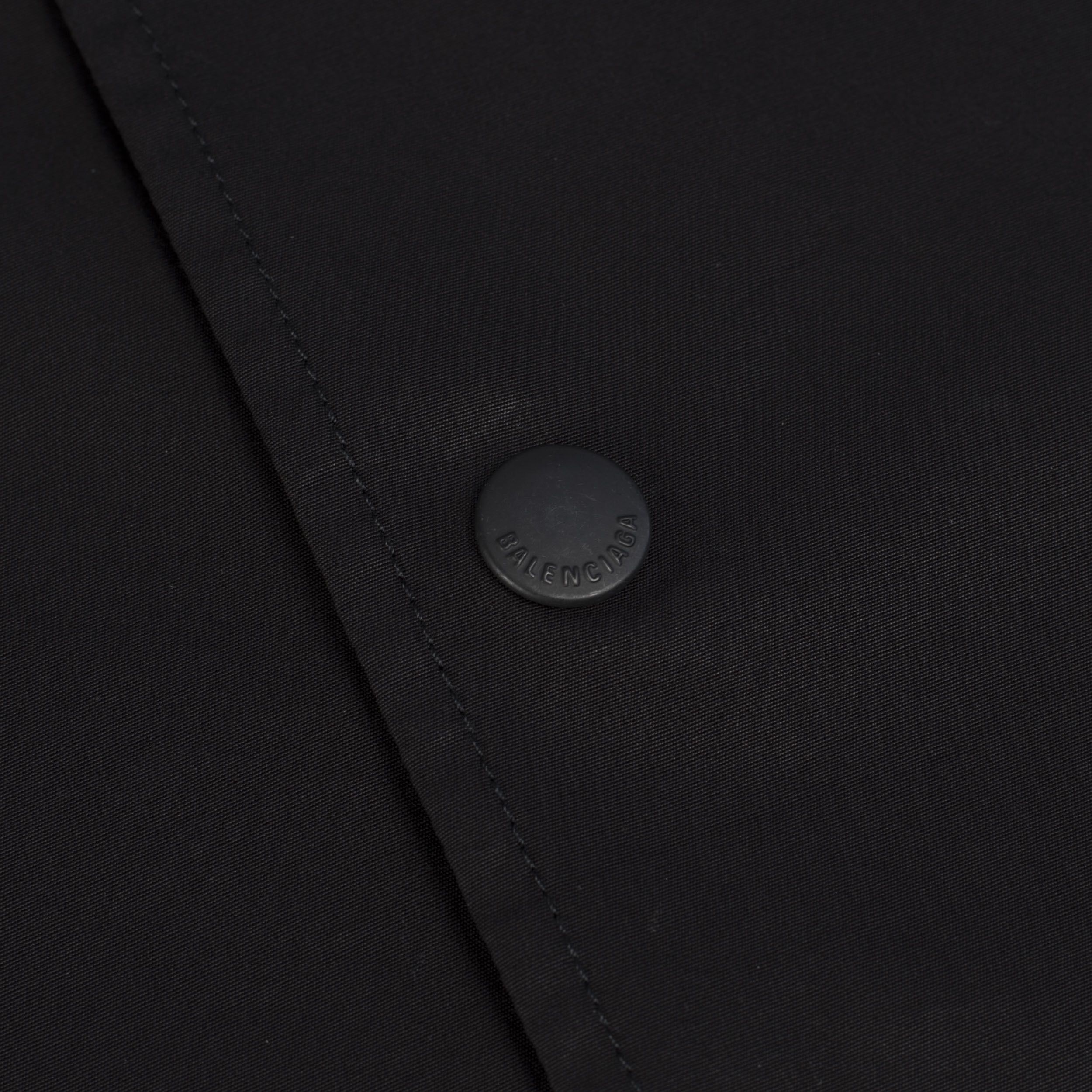 Balenciaga Windbreaker Shirt In Black Cotton Poplin Size US S / EU 44-46 / 1 - 10 Thumbnail