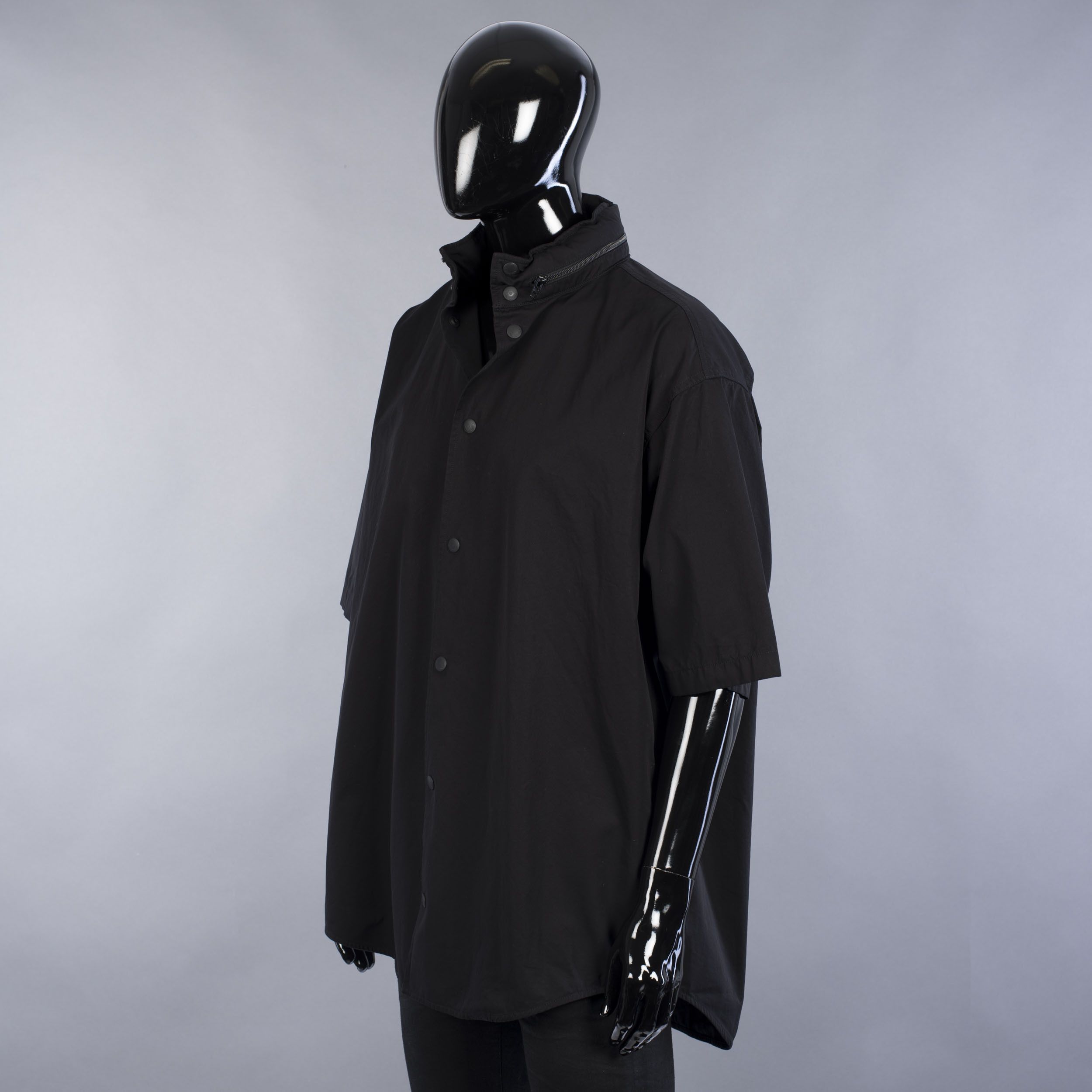 Balenciaga Windbreaker Shirt In Black Cotton Poplin Size US S / EU 44-46 / 1 - 3 Thumbnail