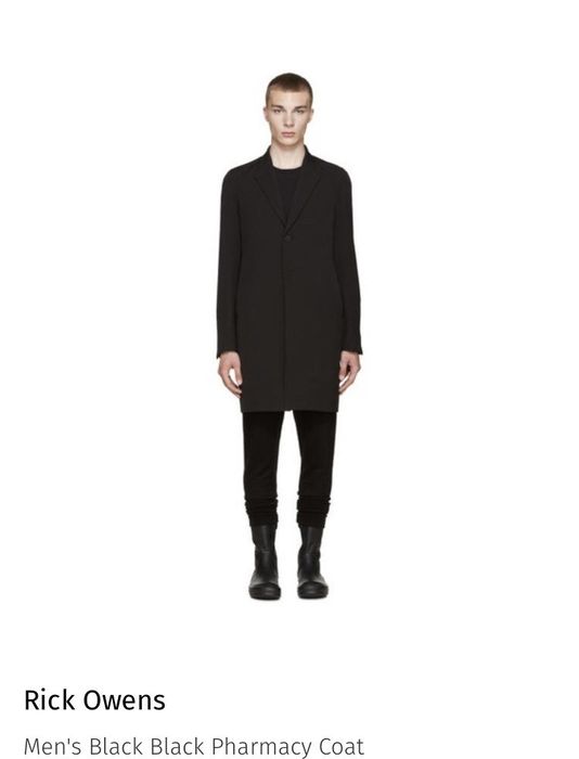 Rick owens store pharmacy coat