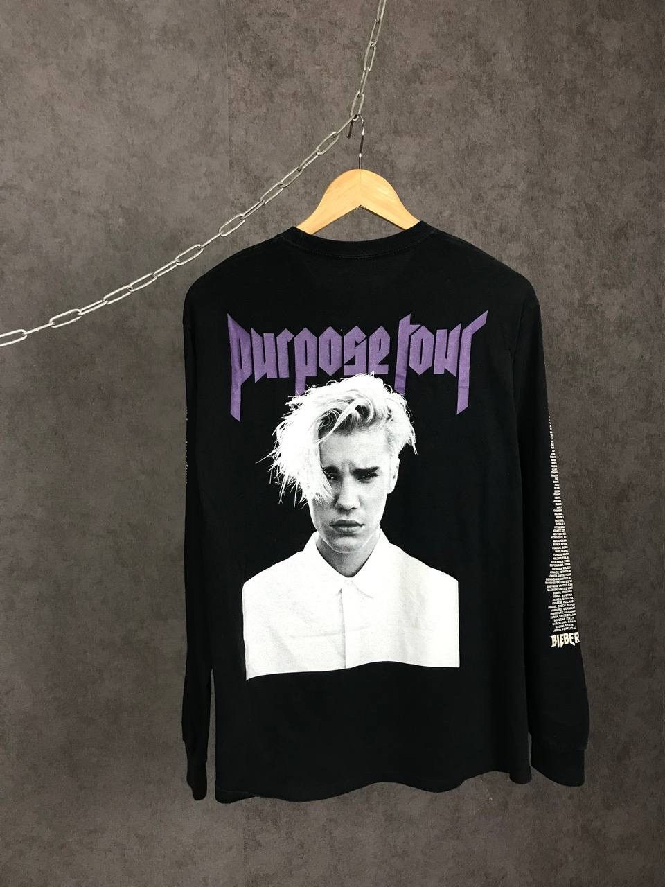 Justin Bieber Justin Bieber pop band tour overprinted longsleeve Size US M / EU 48-50 / 2 - 1 Thumbnail