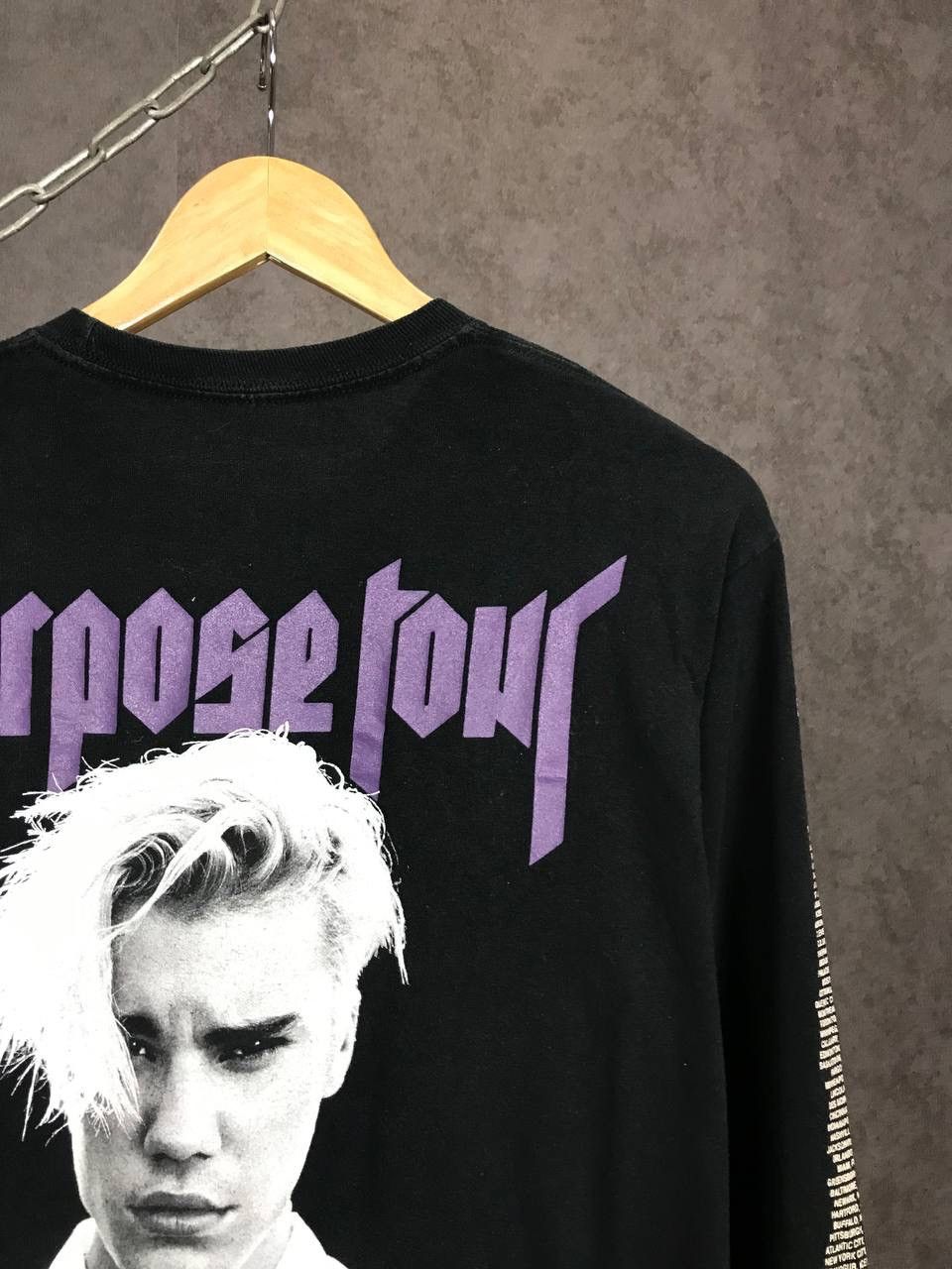 Justin Bieber Justin Bieber pop band tour overprinted longsleeve Size US M / EU 48-50 / 2 - 7 Thumbnail