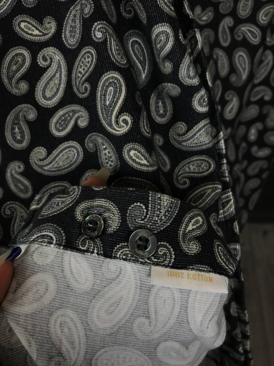 Brioni Brioni luxury street fashion overprinted shirt Size US L / EU 52-54 / 3 - 4 Thumbnail