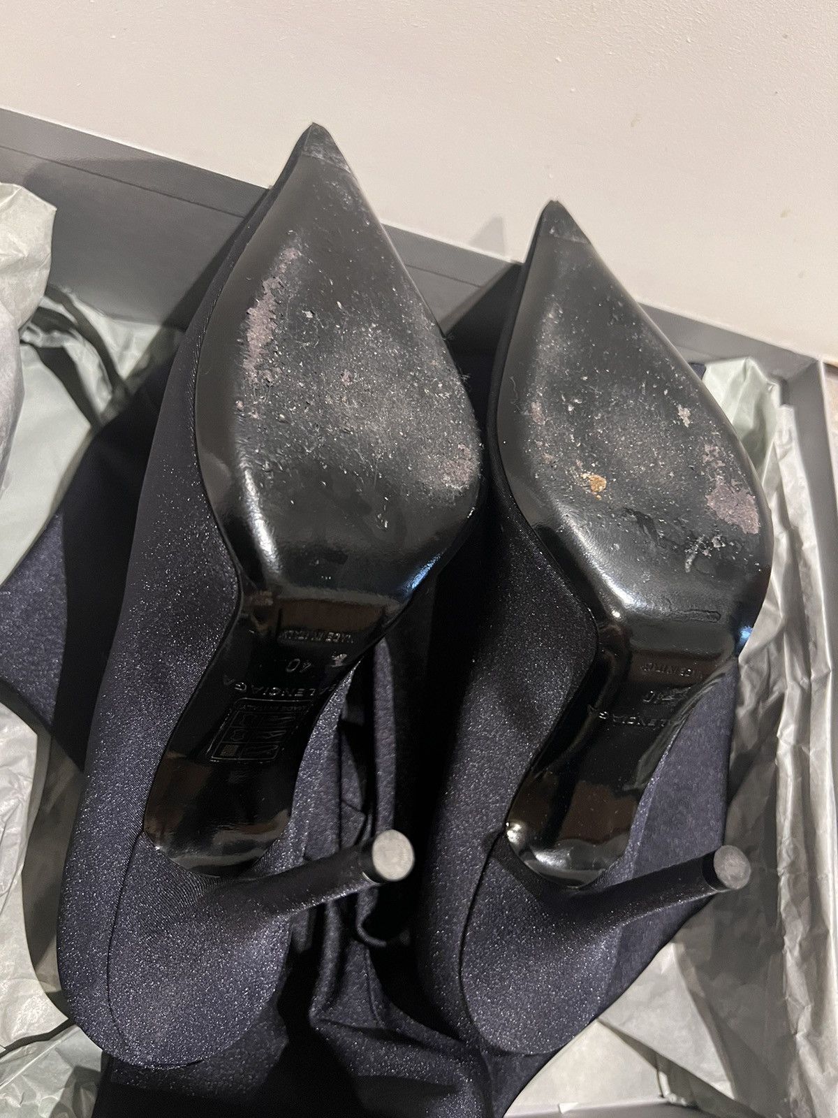 Balenciaga FW17 Black ‘Knife’ heeled thigh-high boots Size US 9 / IT 39 - 6 Thumbnail